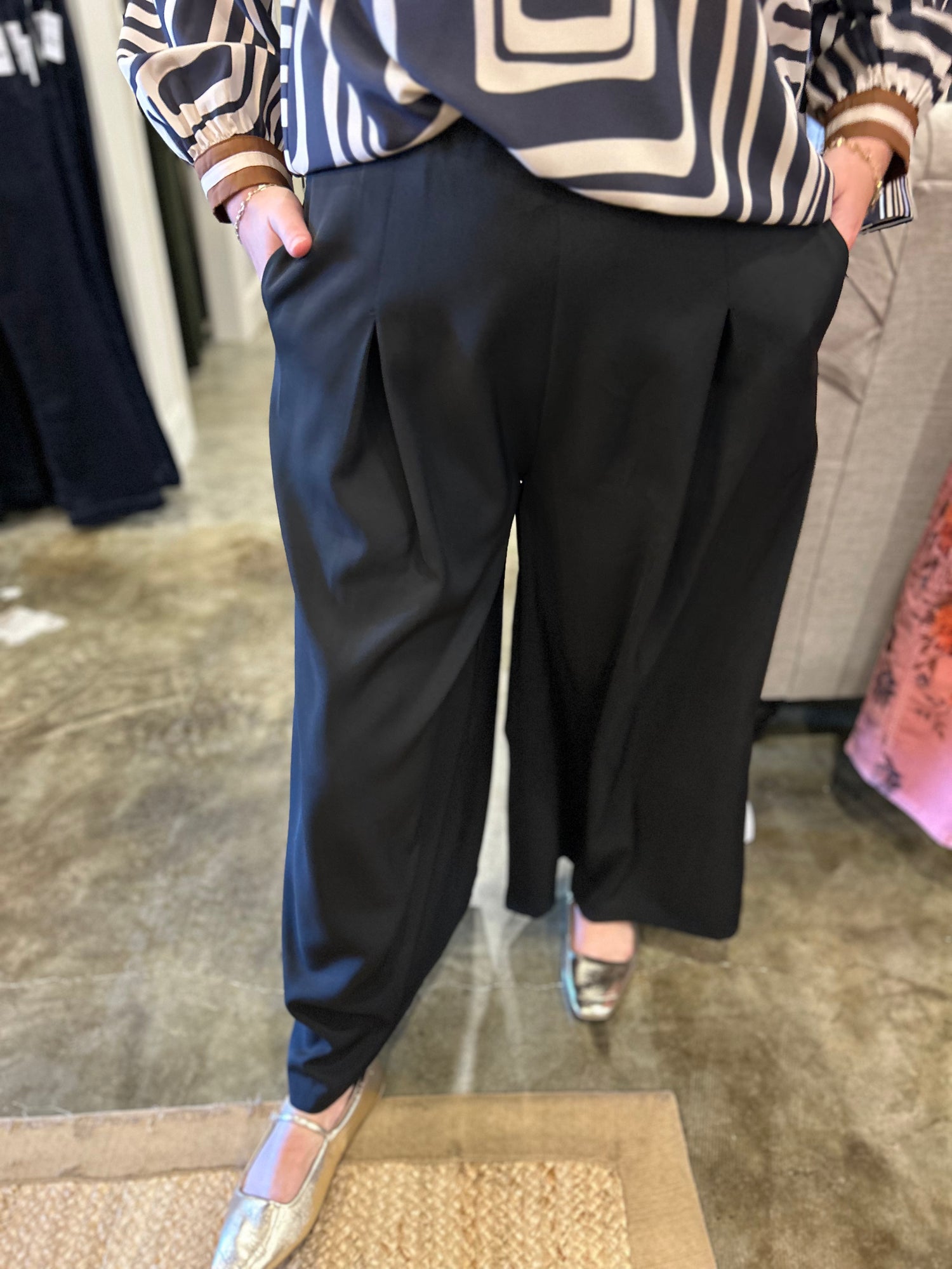 High + Wide Leg Pants