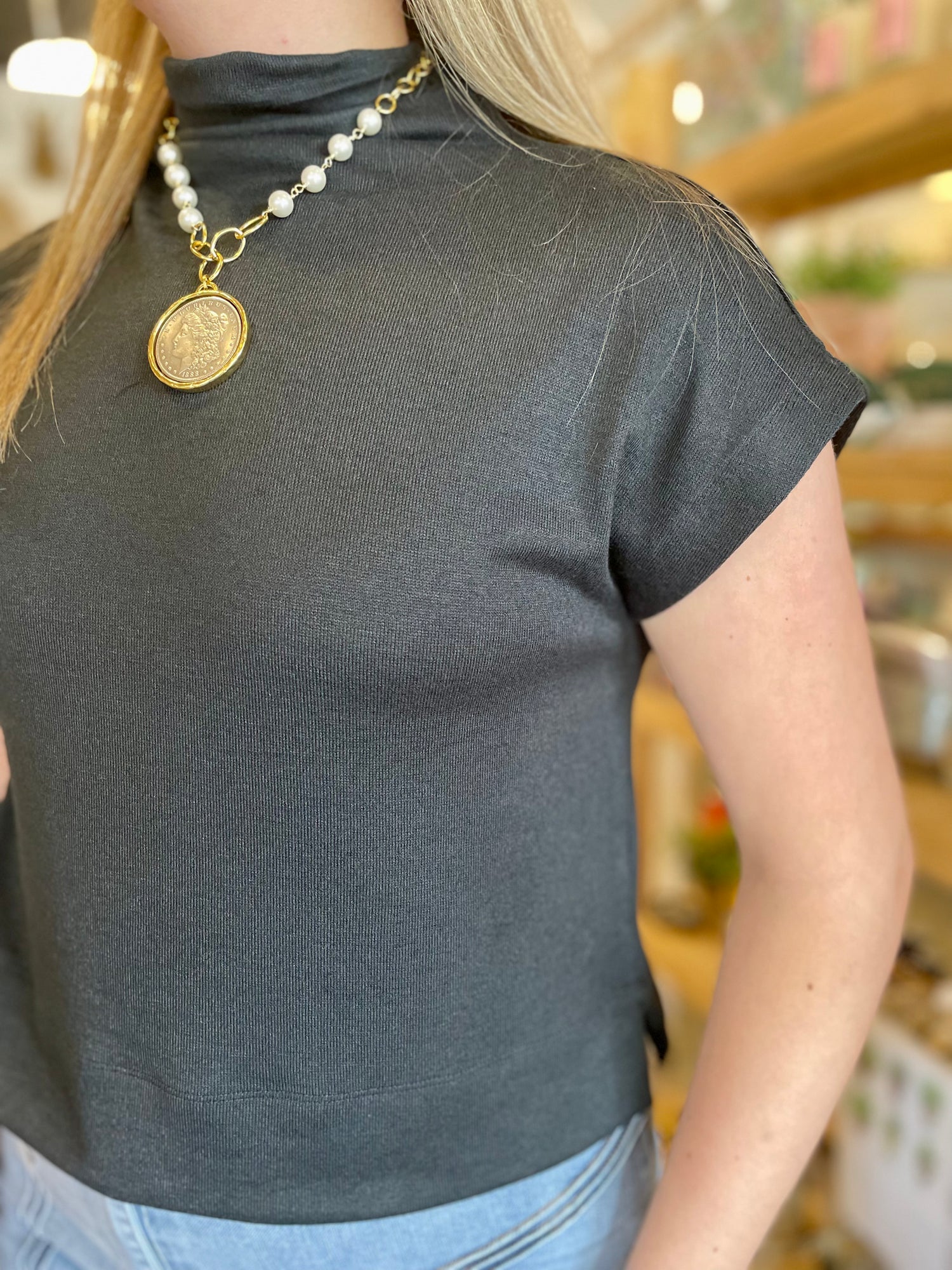 Mock Neck Top