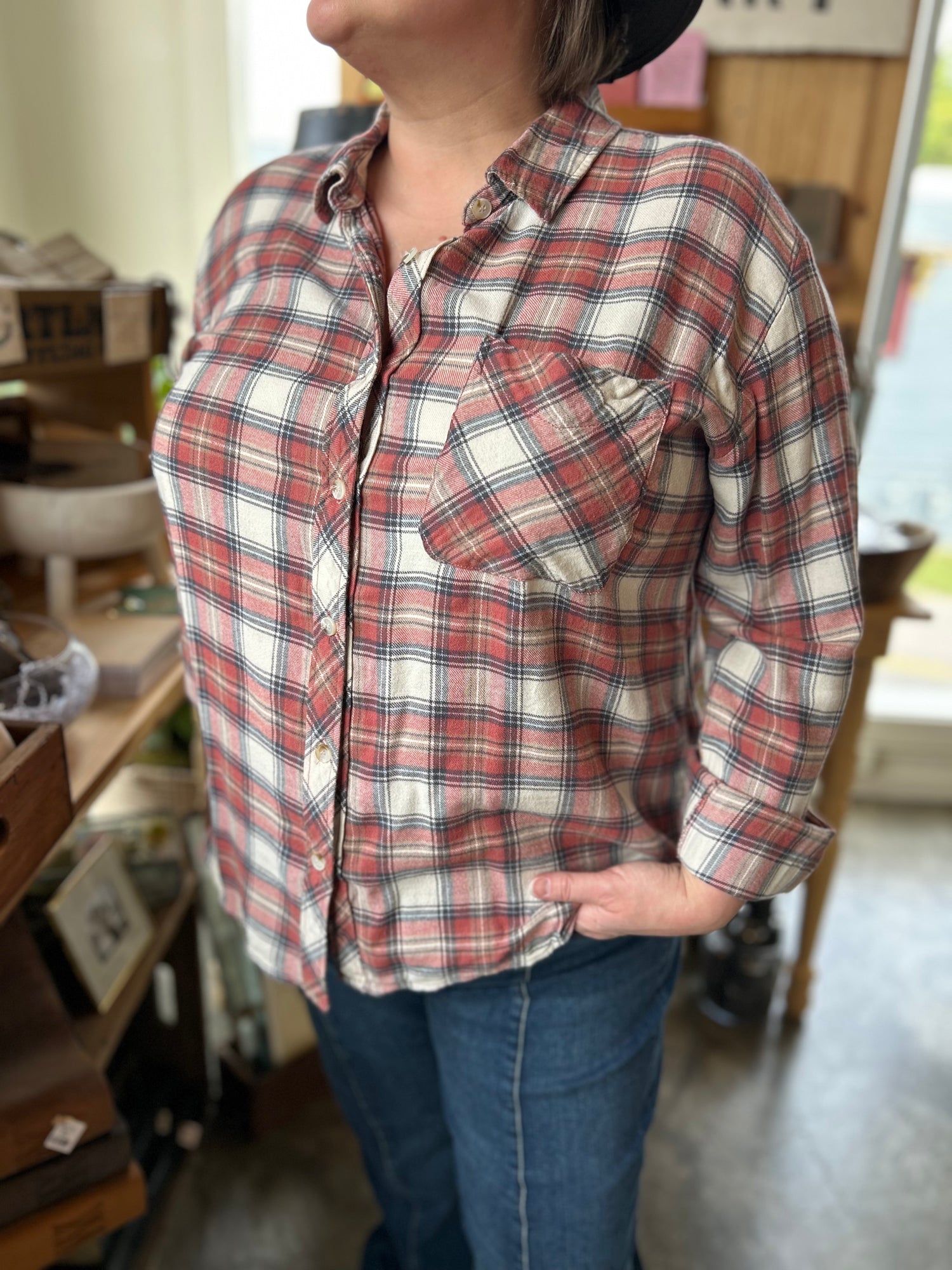 Plaid Flannel Top