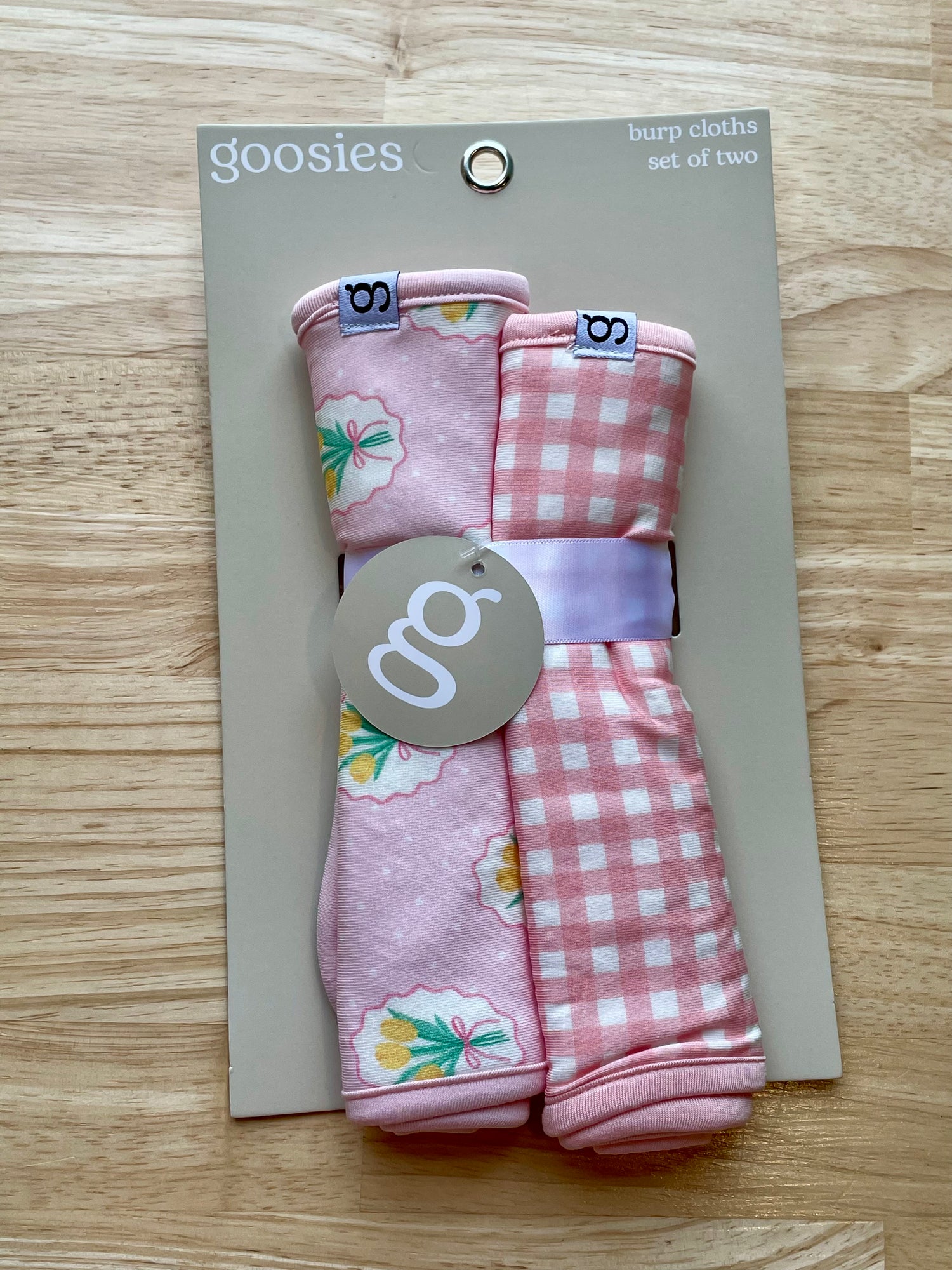 Fancy Tulips Burp Cloth Set