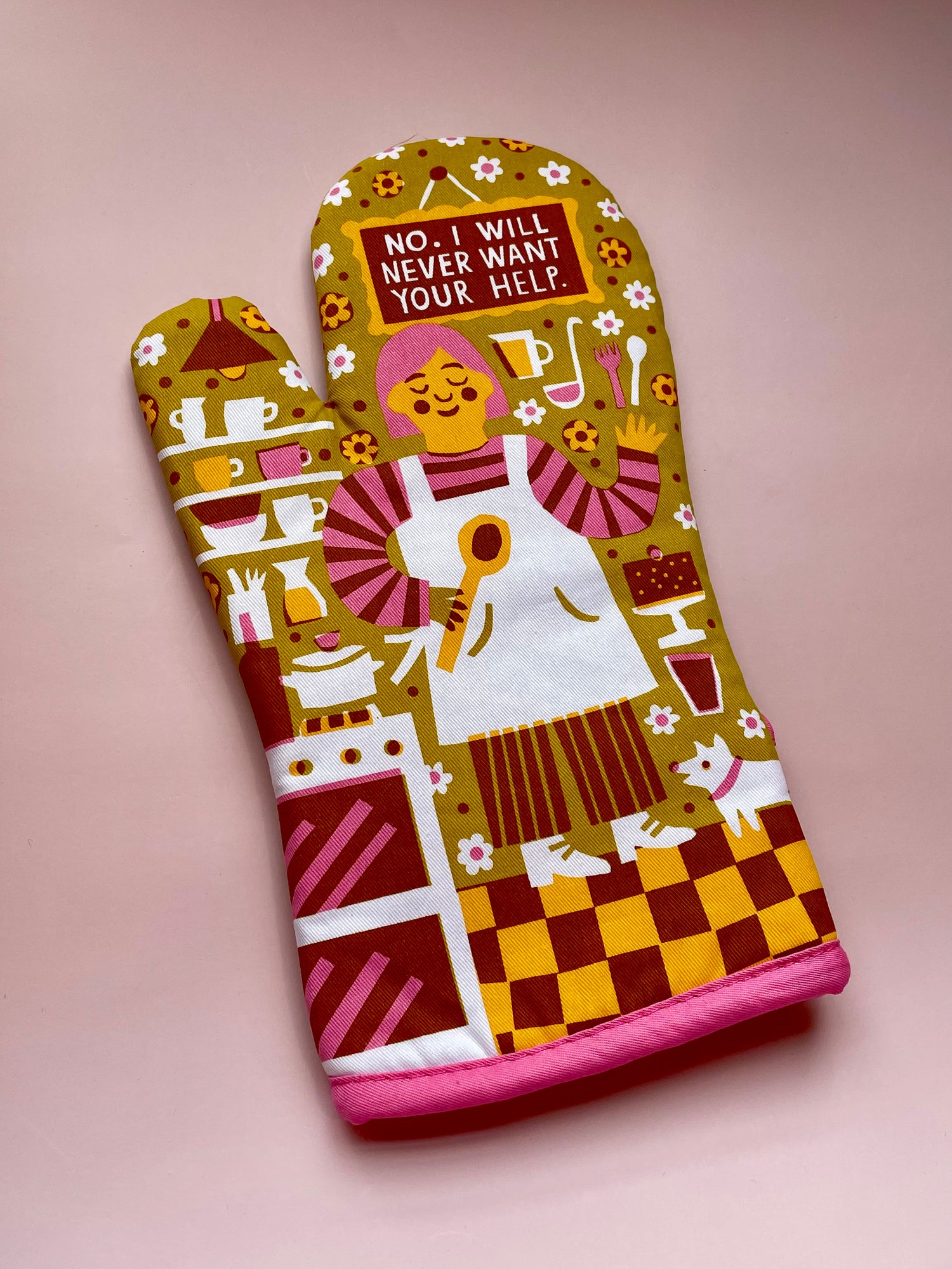 Never Want Your Help Oven Mitt