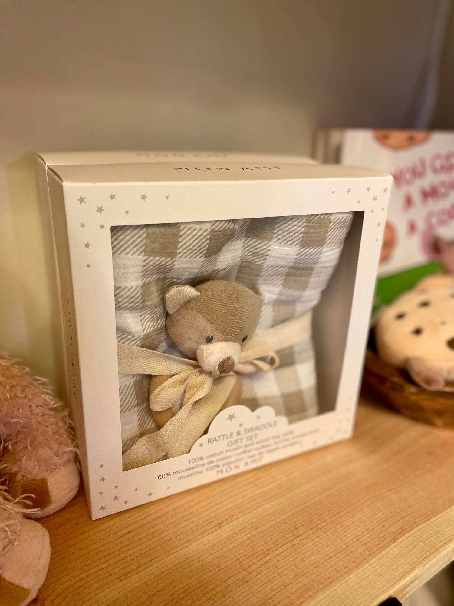 Swaddle + Rattle Set