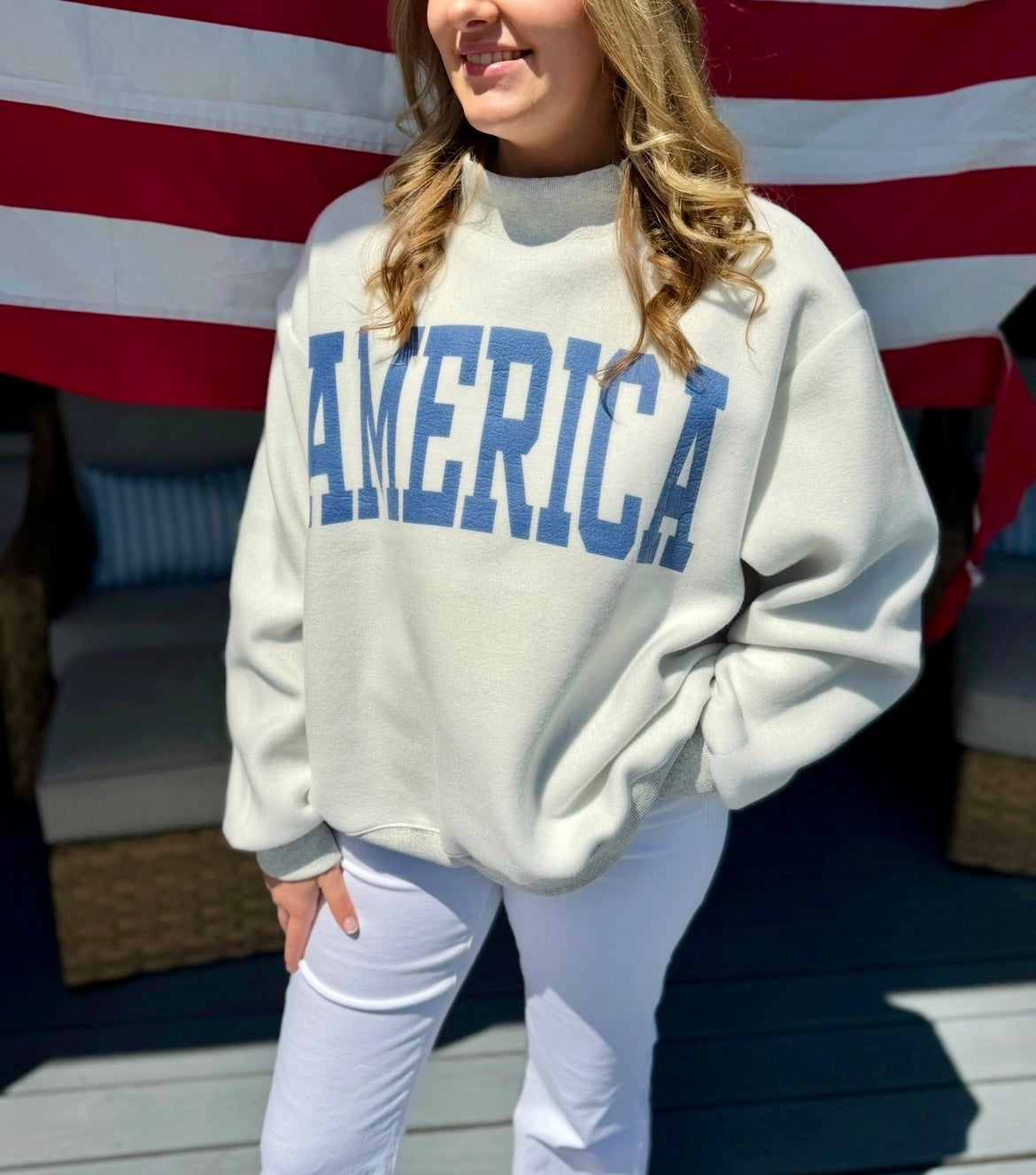 American Honey Mock Neck