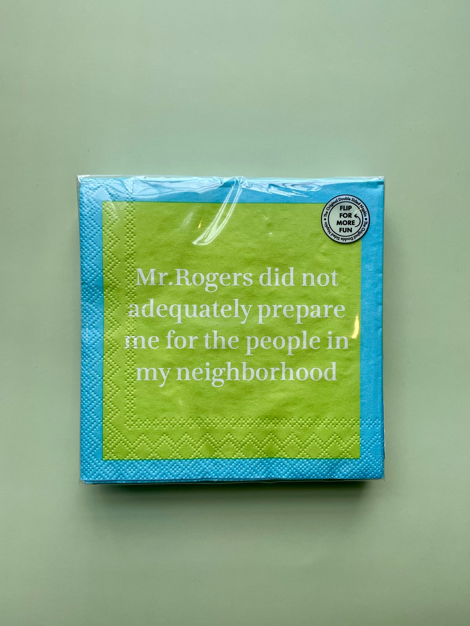 Drinks on Me Cocktail Napkins : Mr Rogers