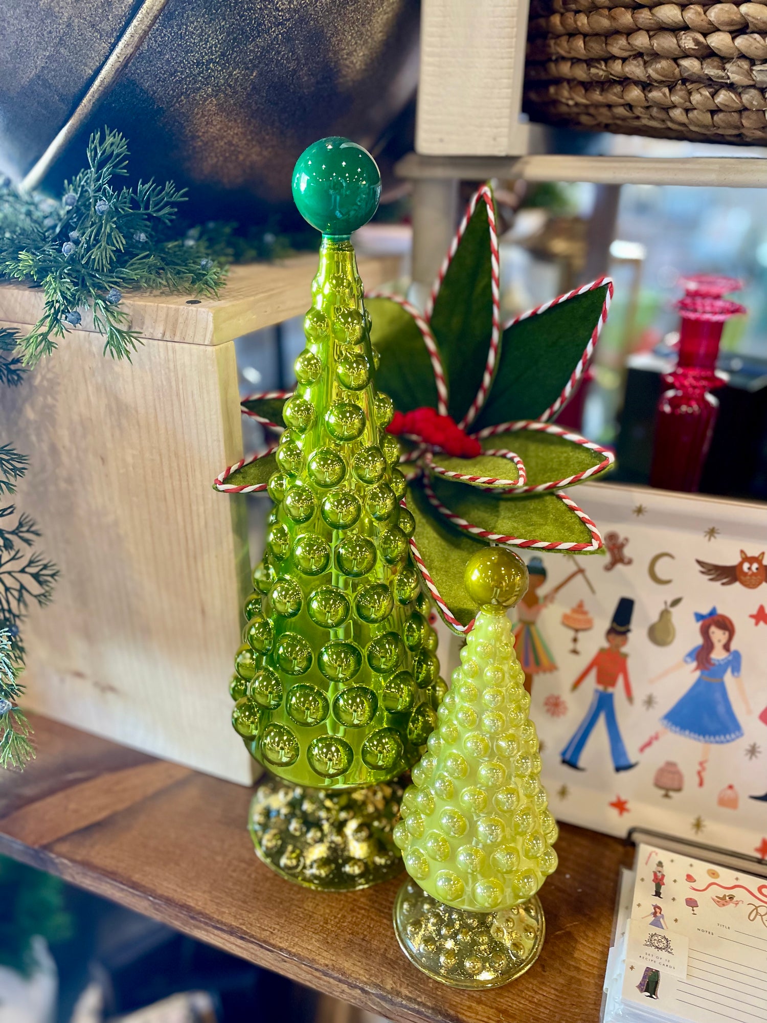 Hobnail Glass Christmas Tree