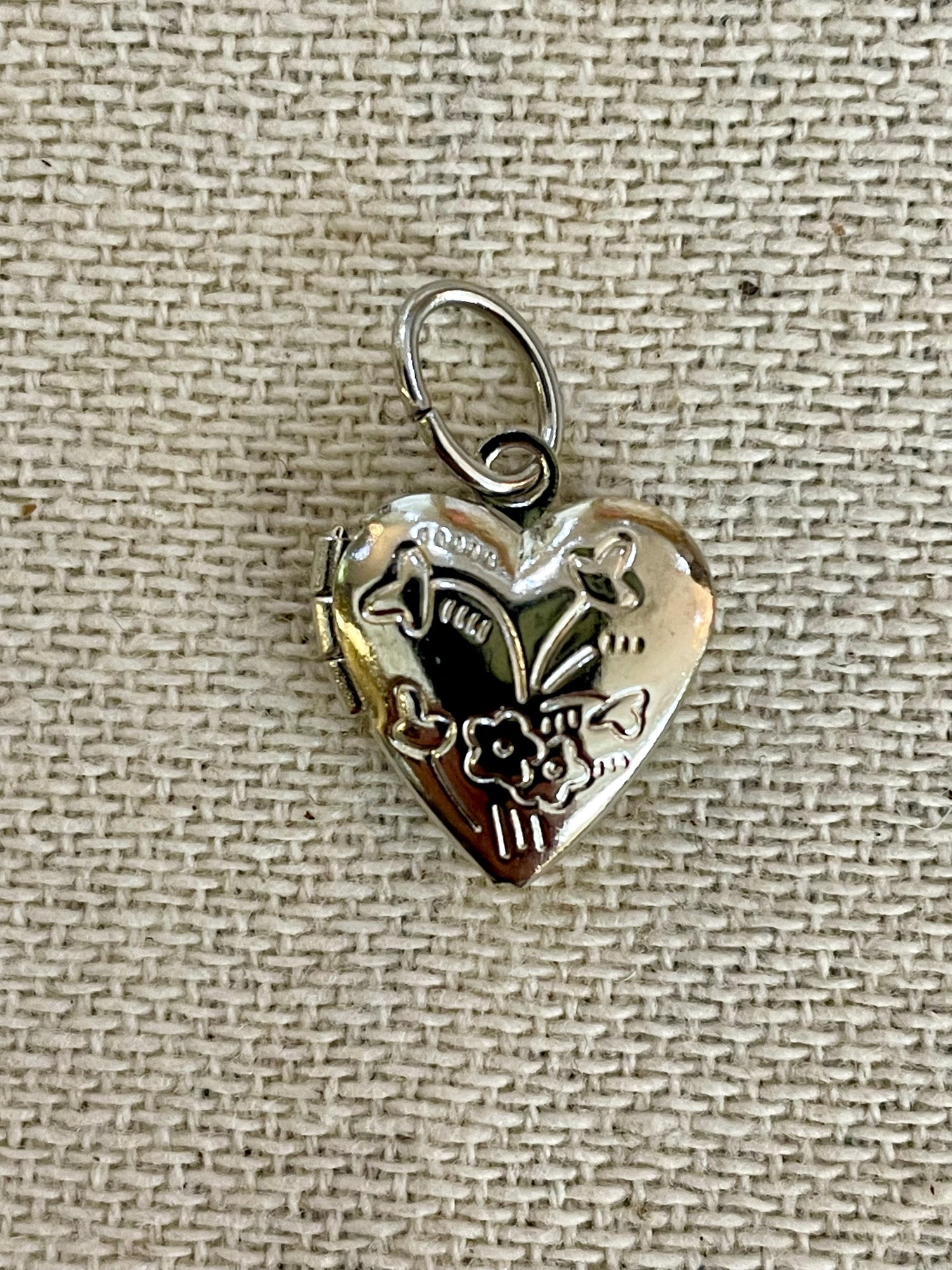 Locket Silver Heart Charm