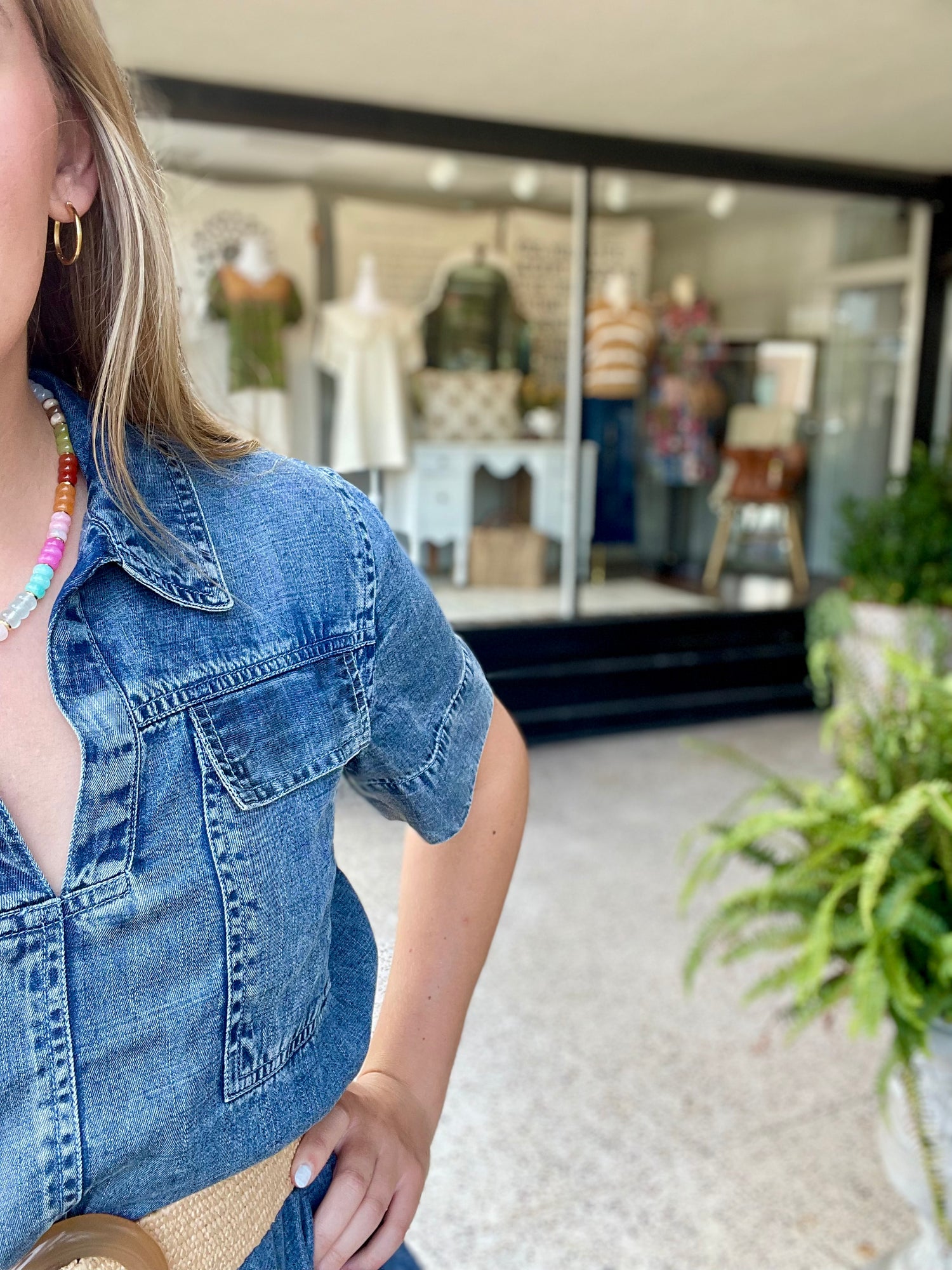 Denim Shift Dress