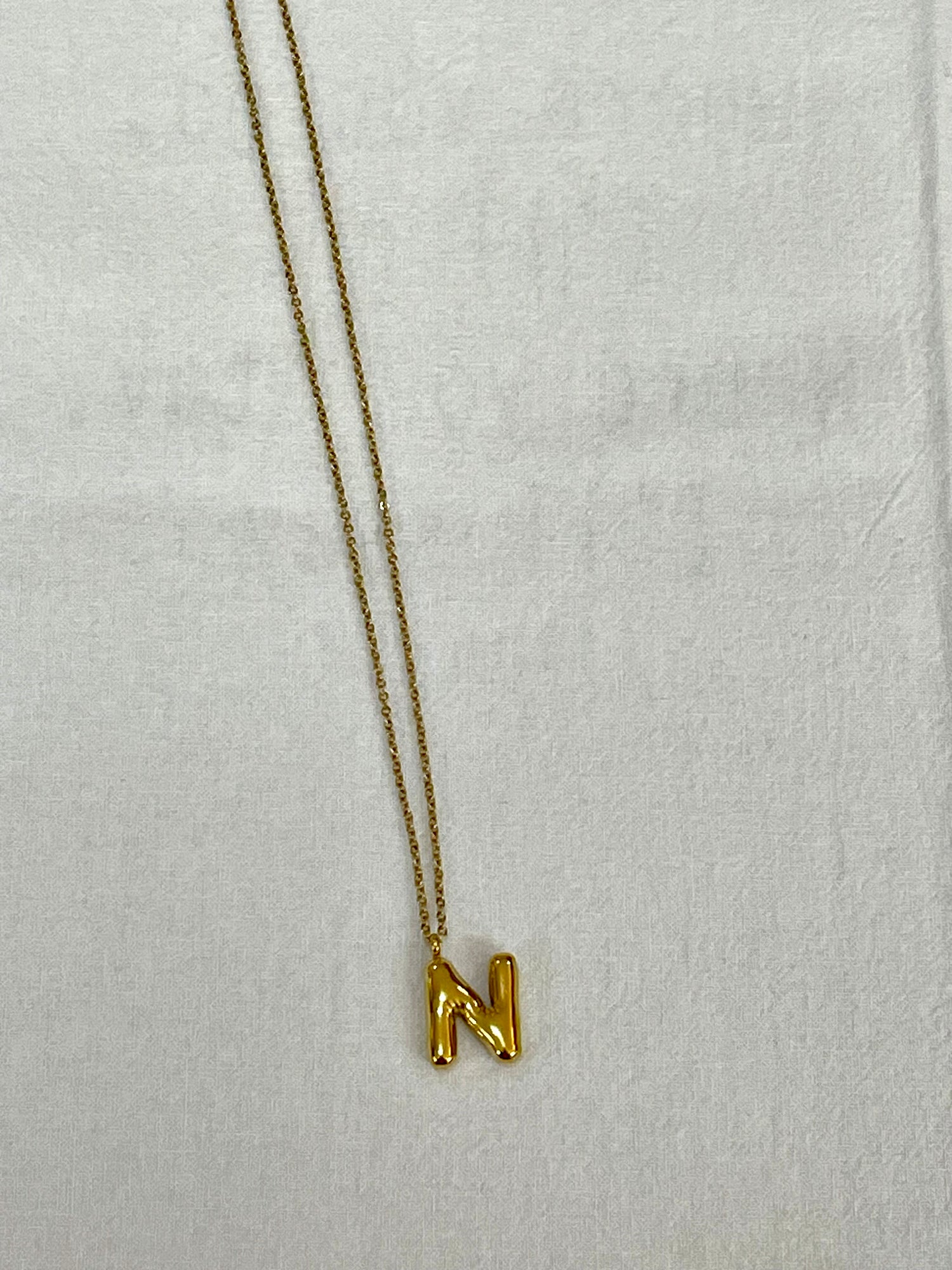 Gold Initial Necklace N