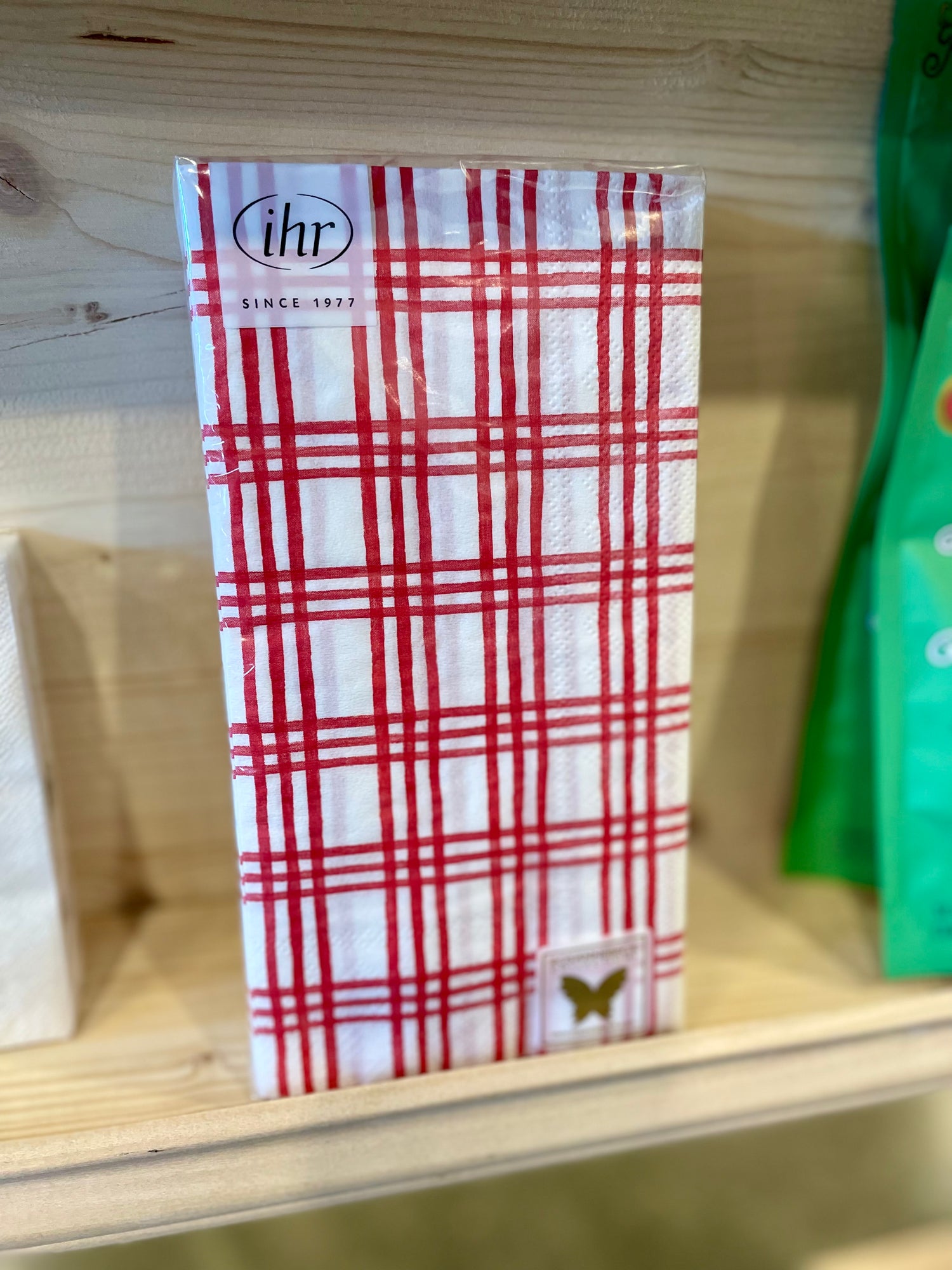 Red Plaid Guest Napkin