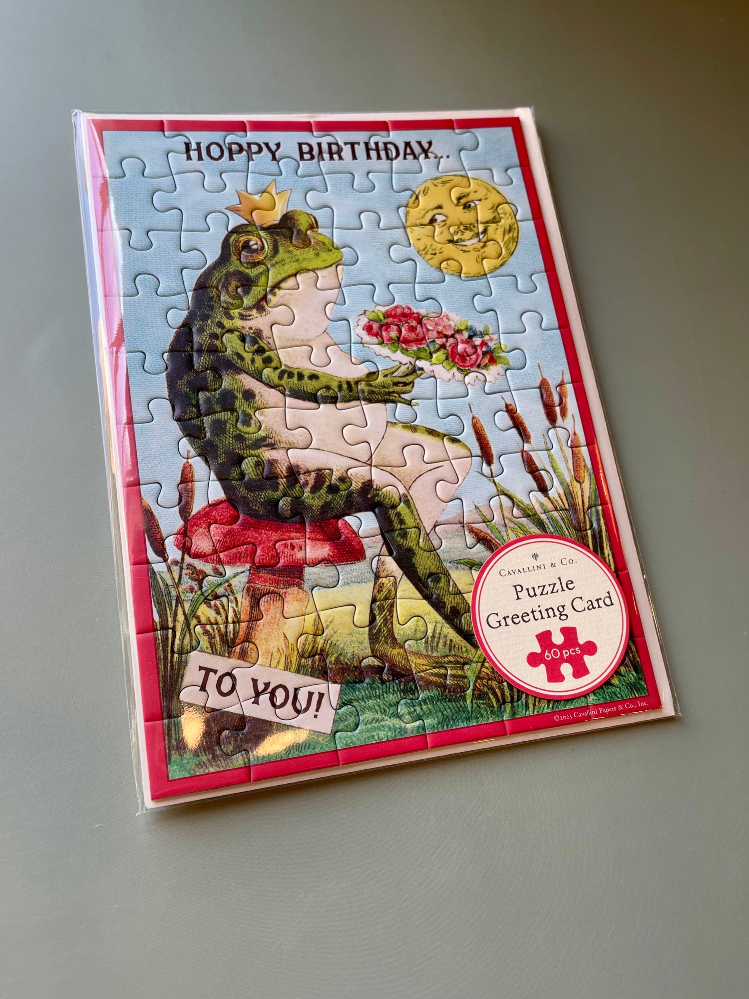 Happy Birthday Frog Puzzle Greeting Card