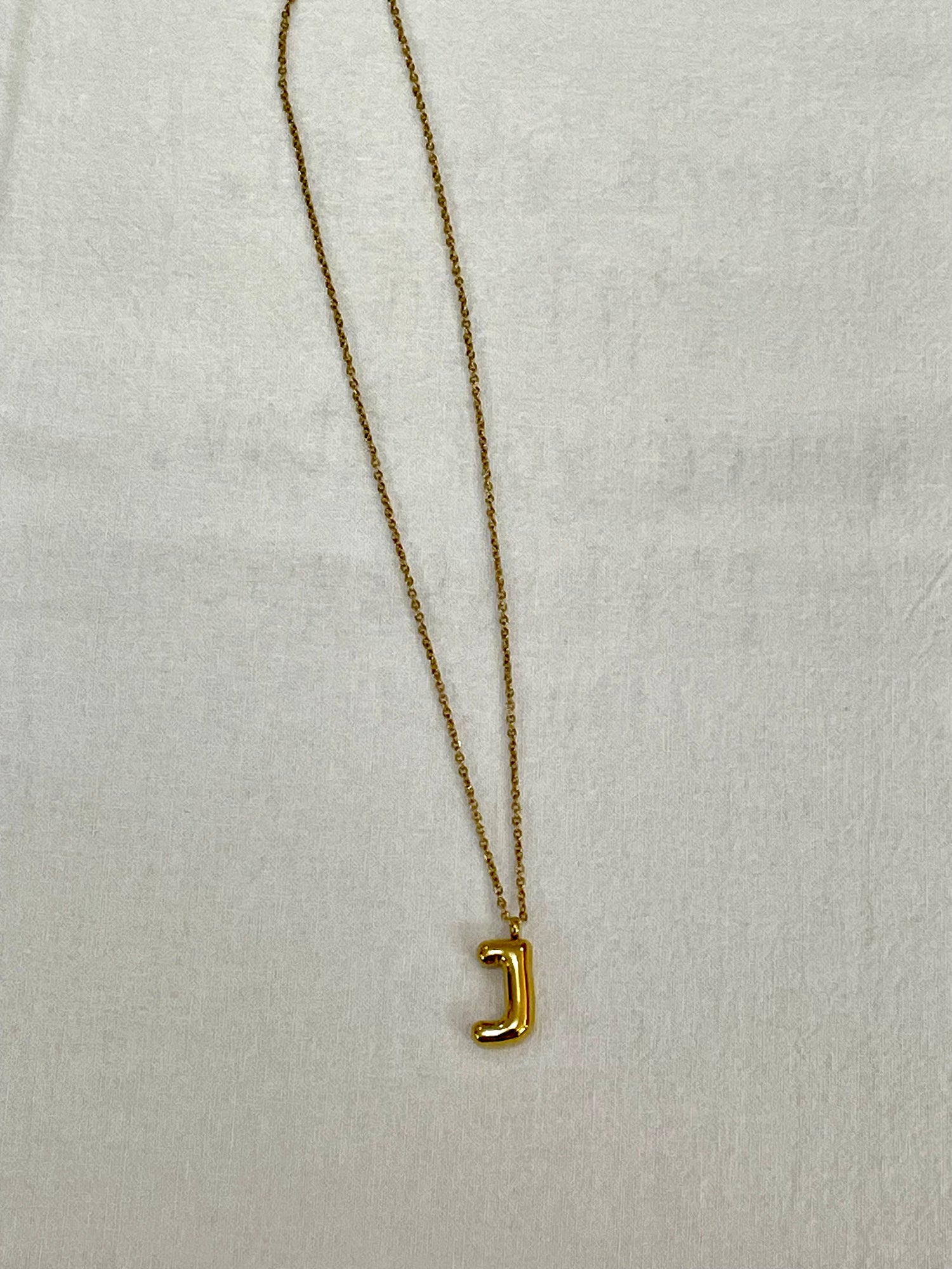 Gold Initial Necklace J