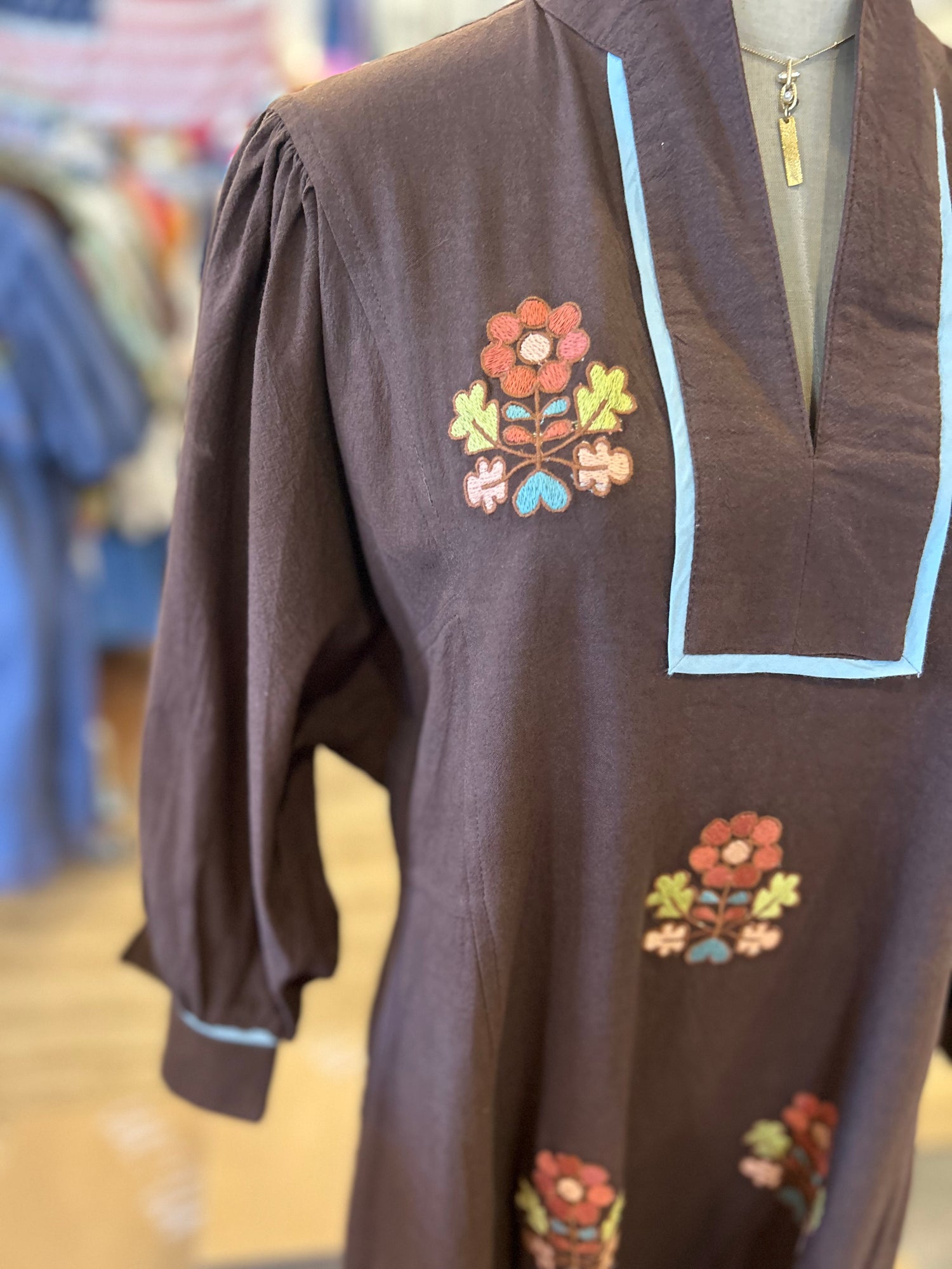 Kaftan Dress with FolkLoric Embroidery