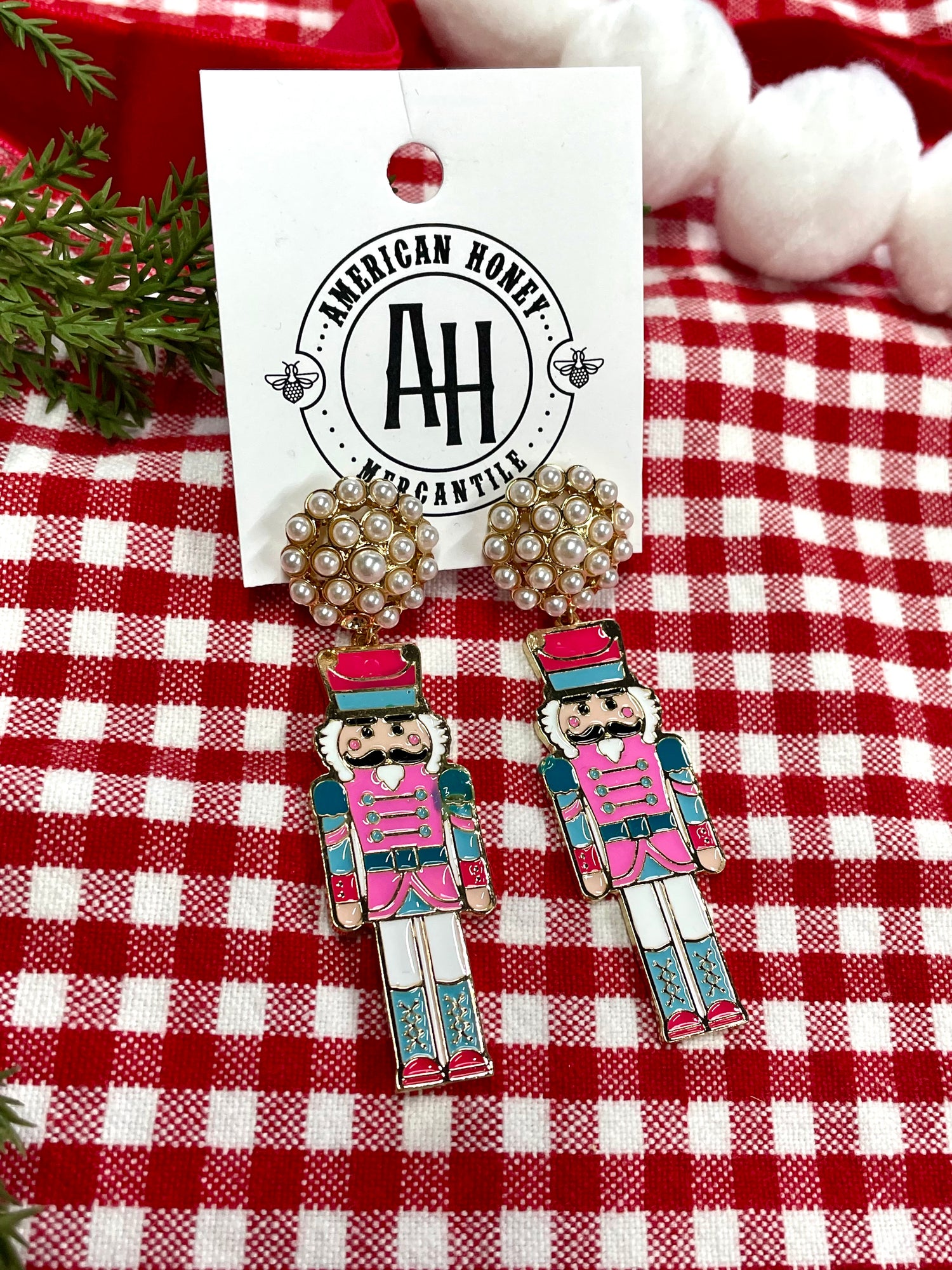 Enamel Nutcracker Earring
