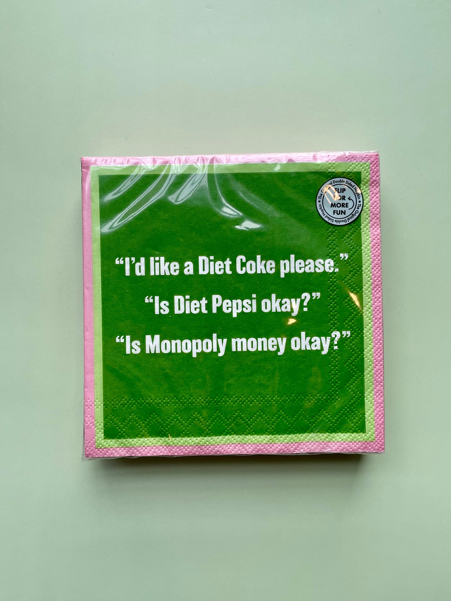 Drinks on Me Cocktail Napkins : Diet Coke
