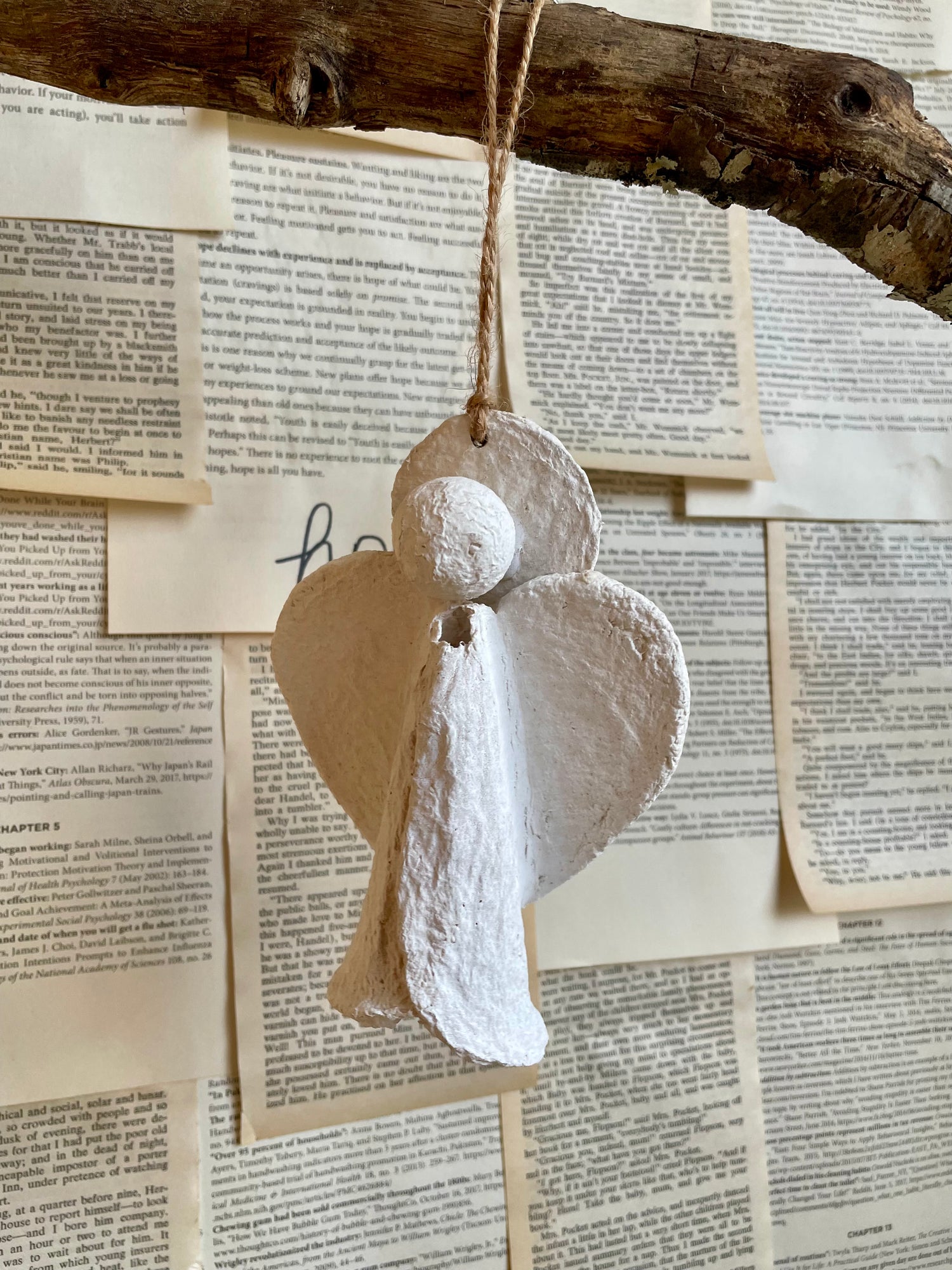 Paper Mache Angel Ornament