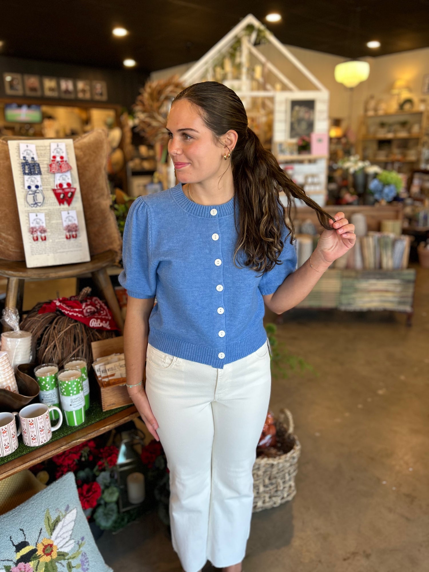 Puff Sleeve Cardigan
