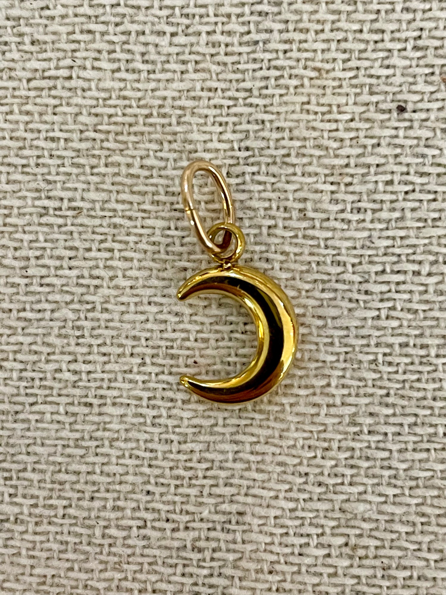 Gold Bubble Moon Charm