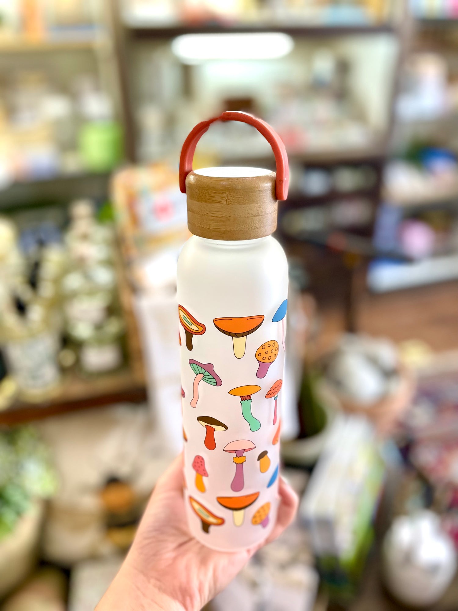 Mushroom Melody - Bamboo Lid Water Bottle