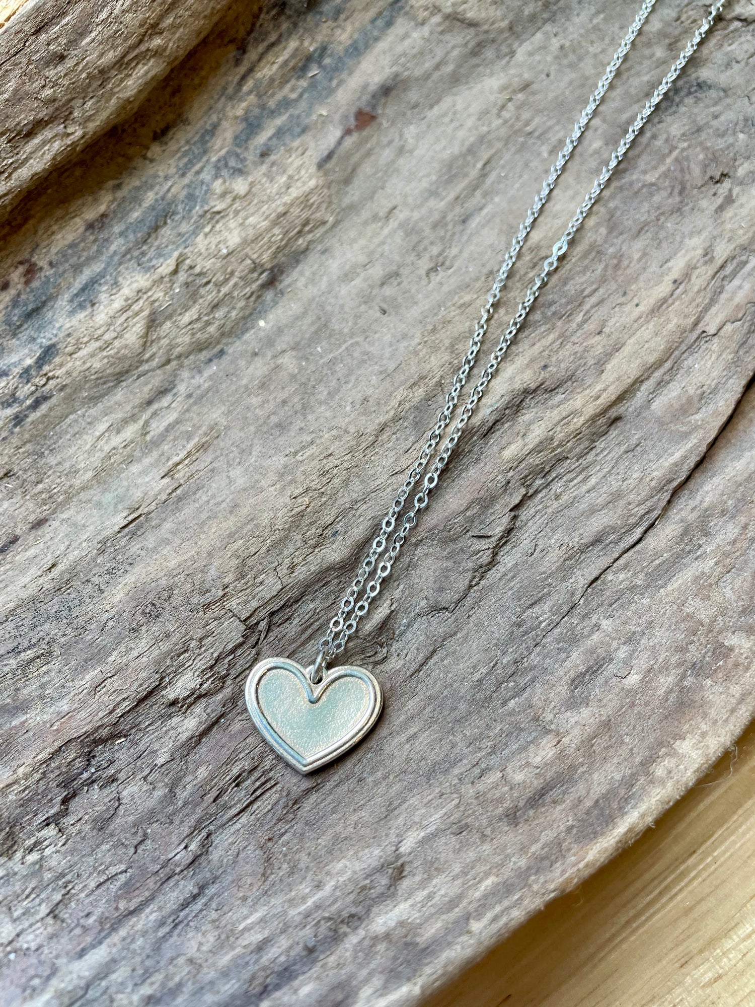 1 Corinthians 13:13 Madison Sterling Silver Heart Necklace