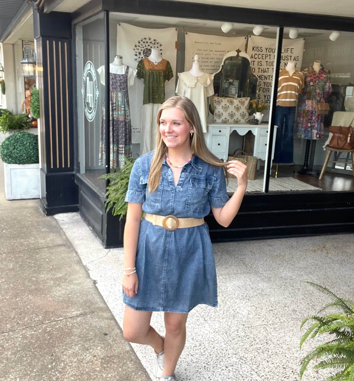 Denim Shift Dress