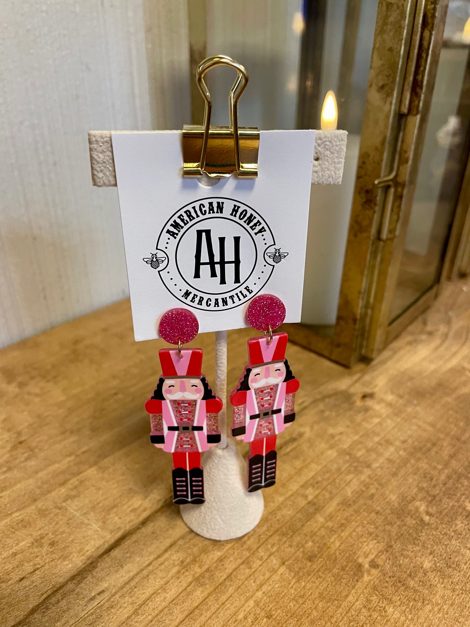 Pink Nutcracker Earring