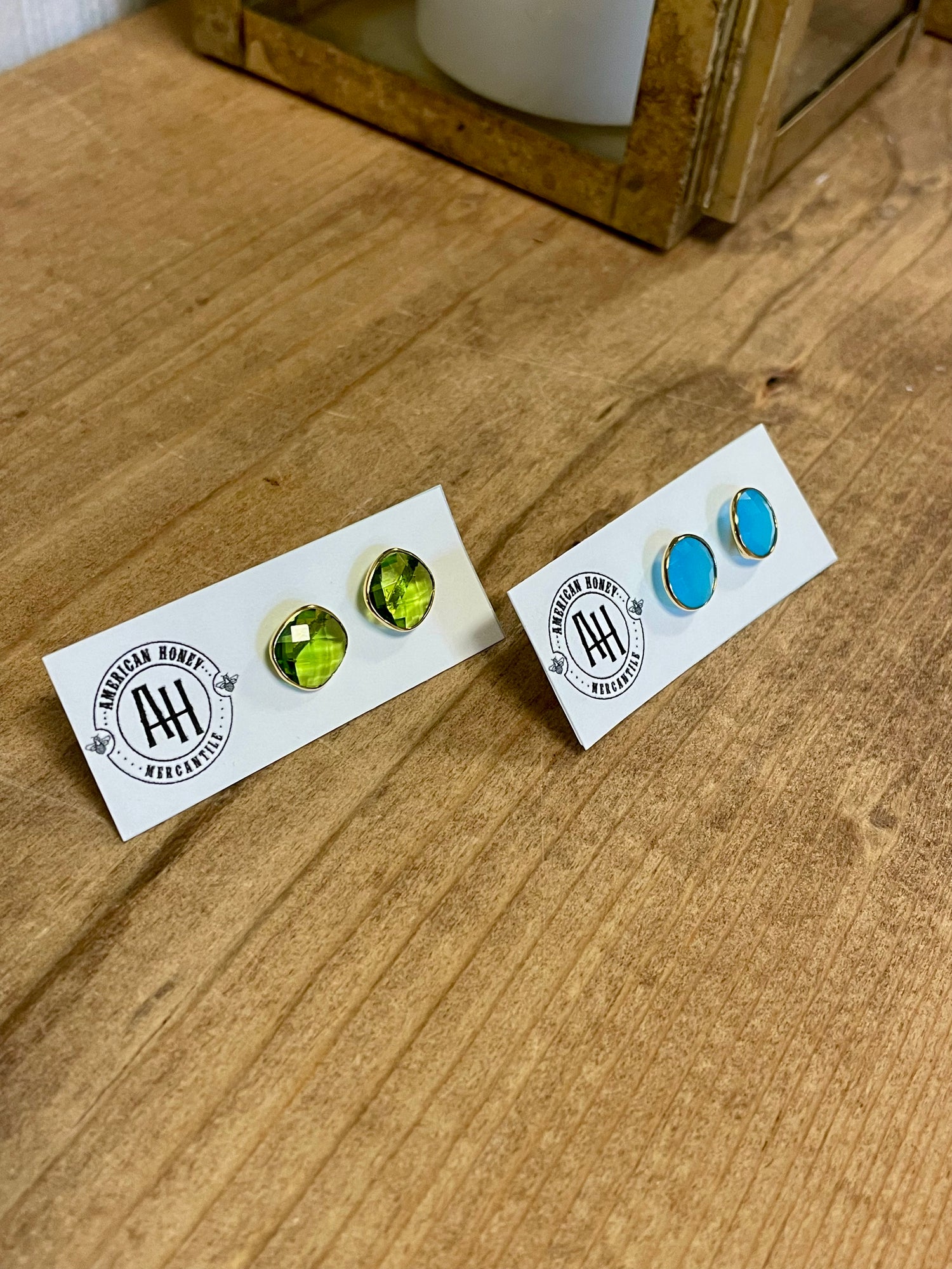 Rectangle Stone Studs
