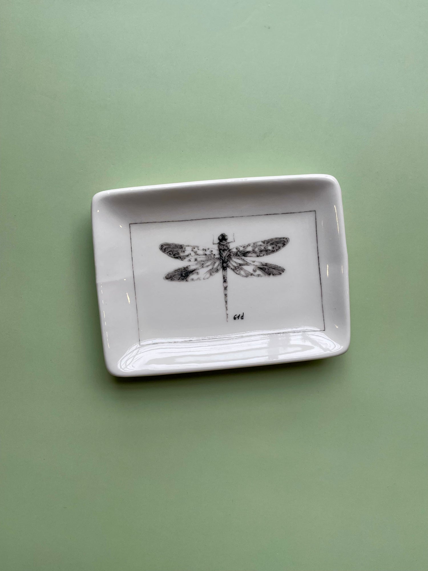 Ceramic Dish with Insect