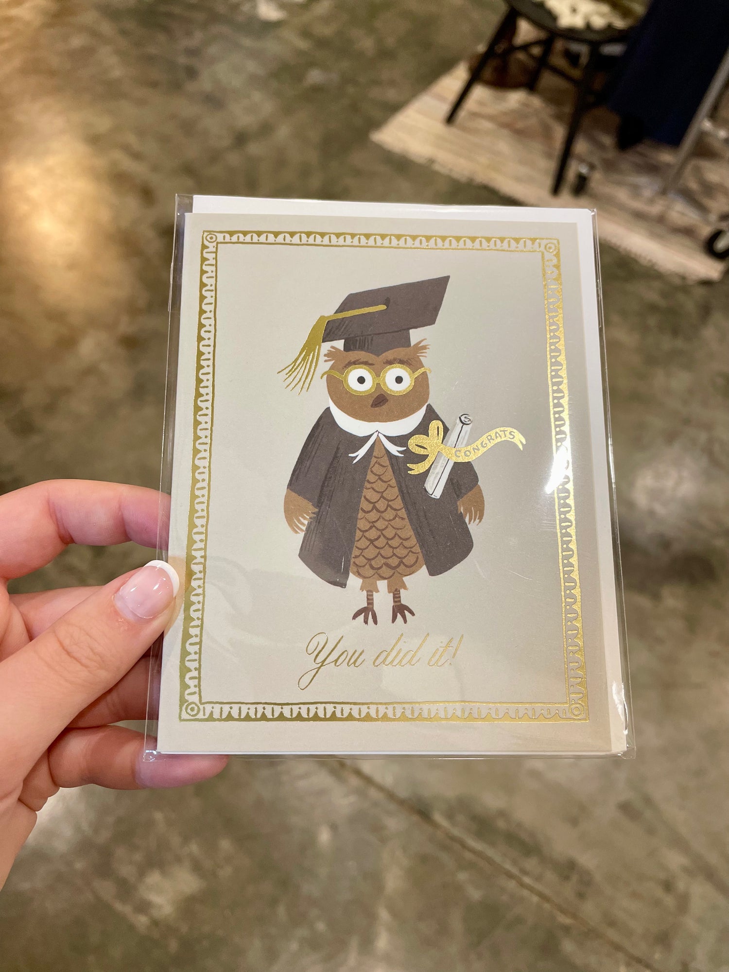 Congrats Owl Graduation Card