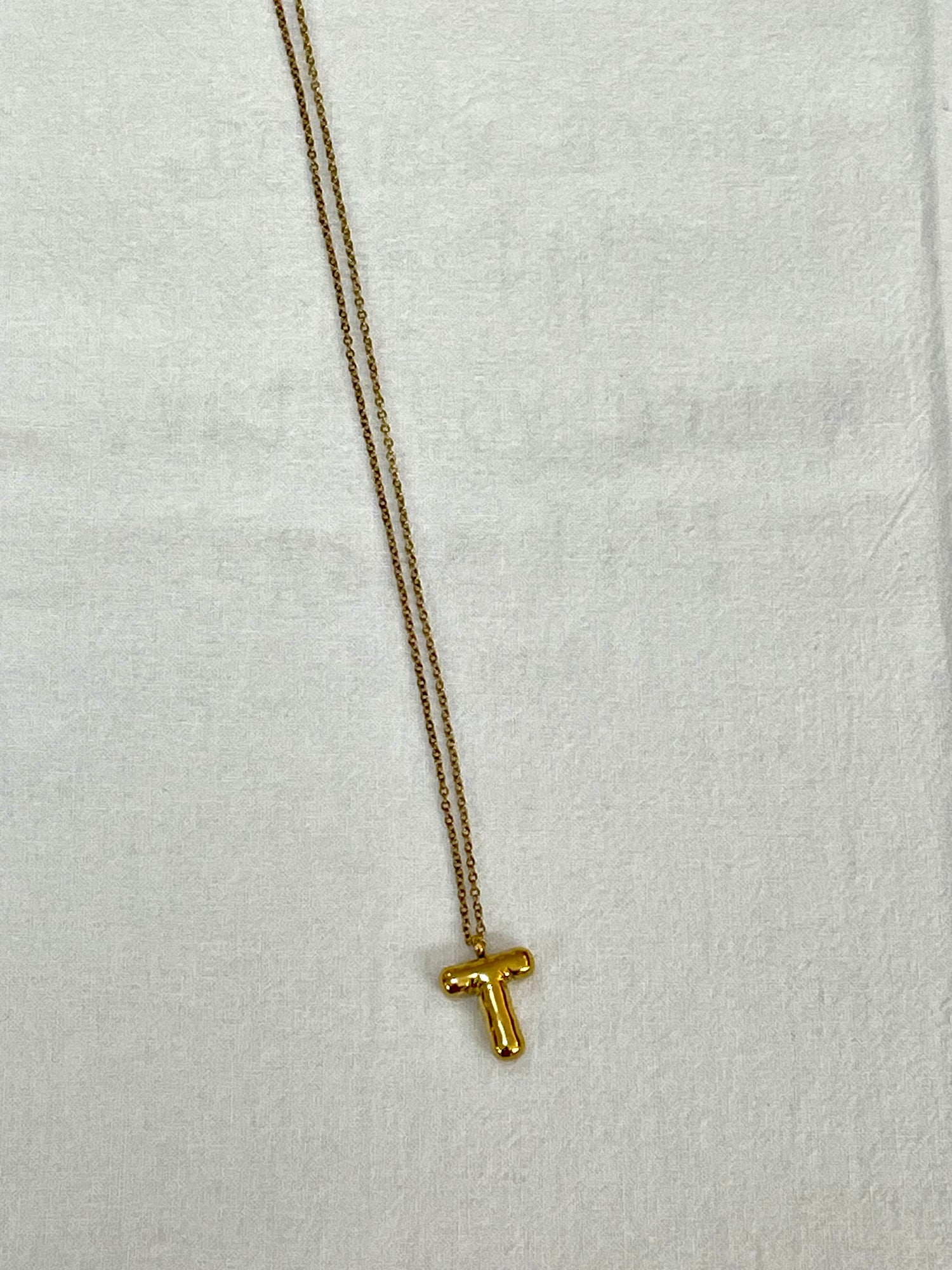 Gold Initial Necklace T