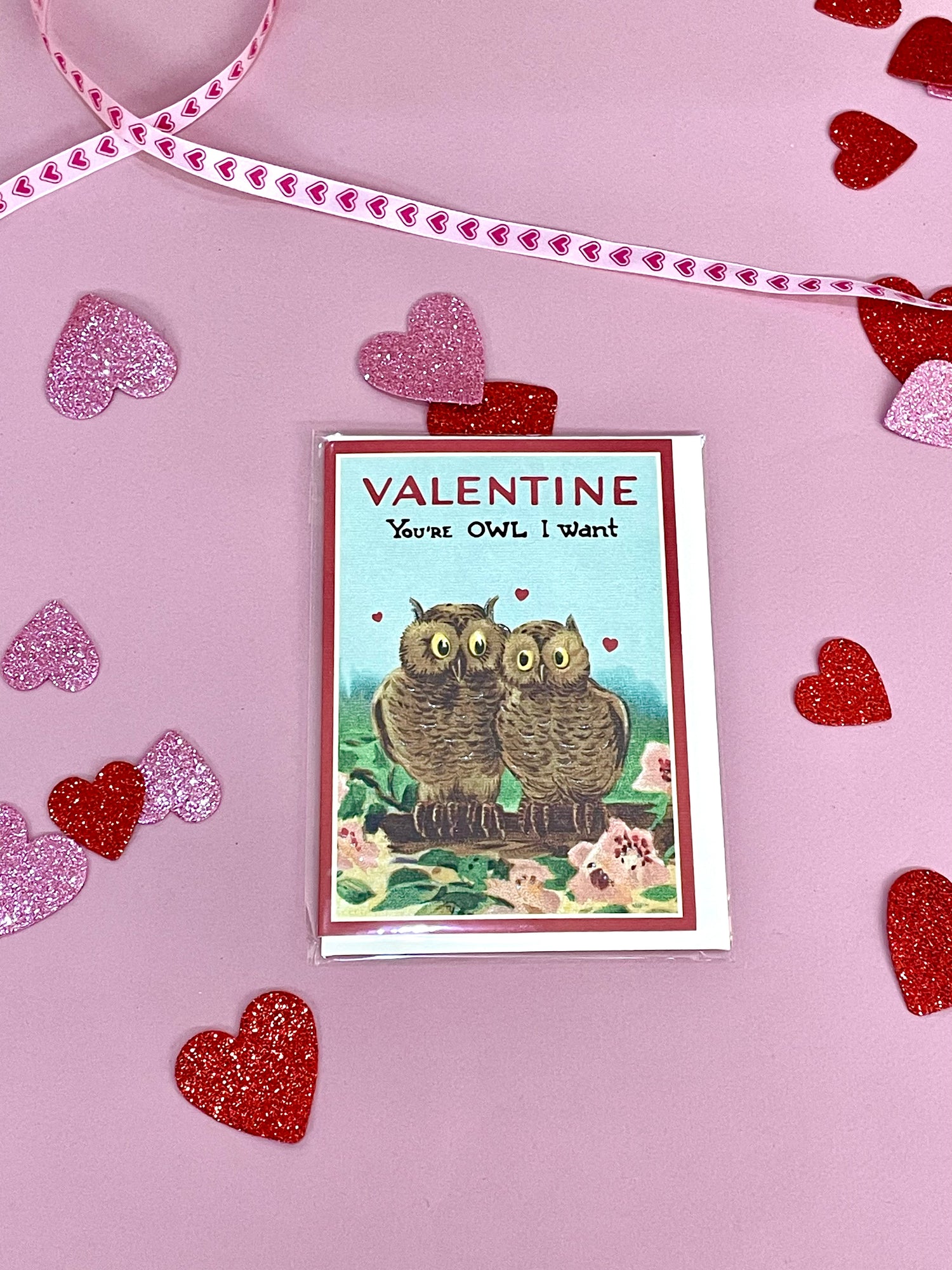 Valentine Owls Greeting Card