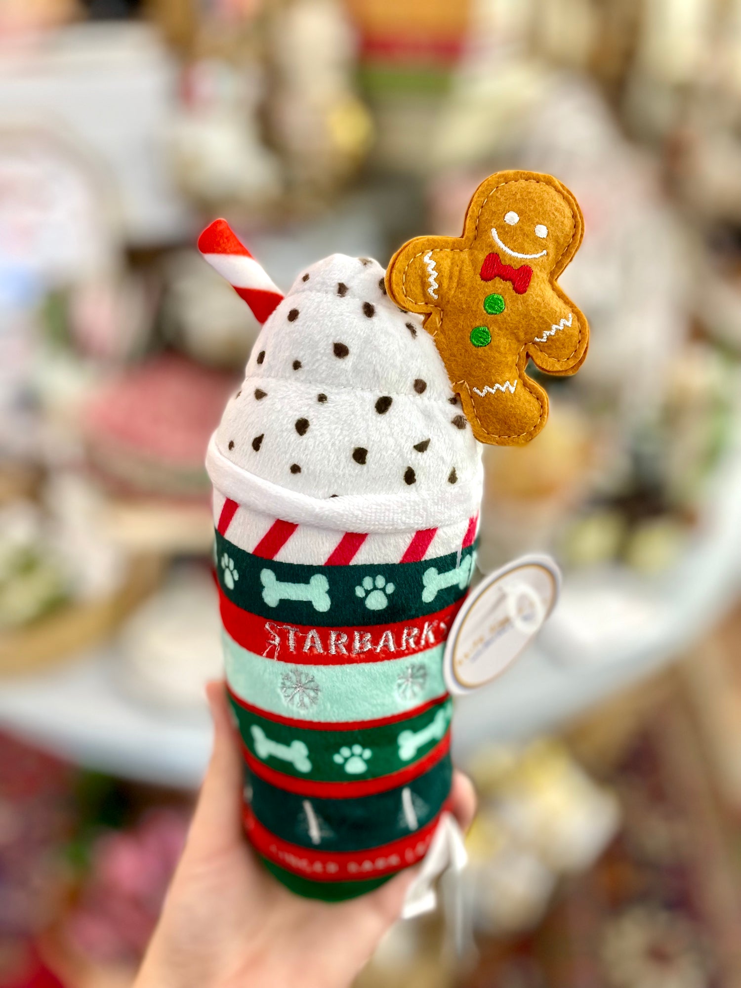 Latte Gingerbark Starbarks Dog Toy