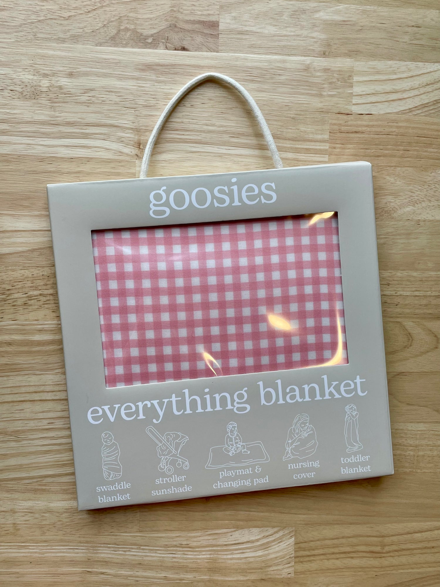 Gingham in Cottage Pink Everything Blanket