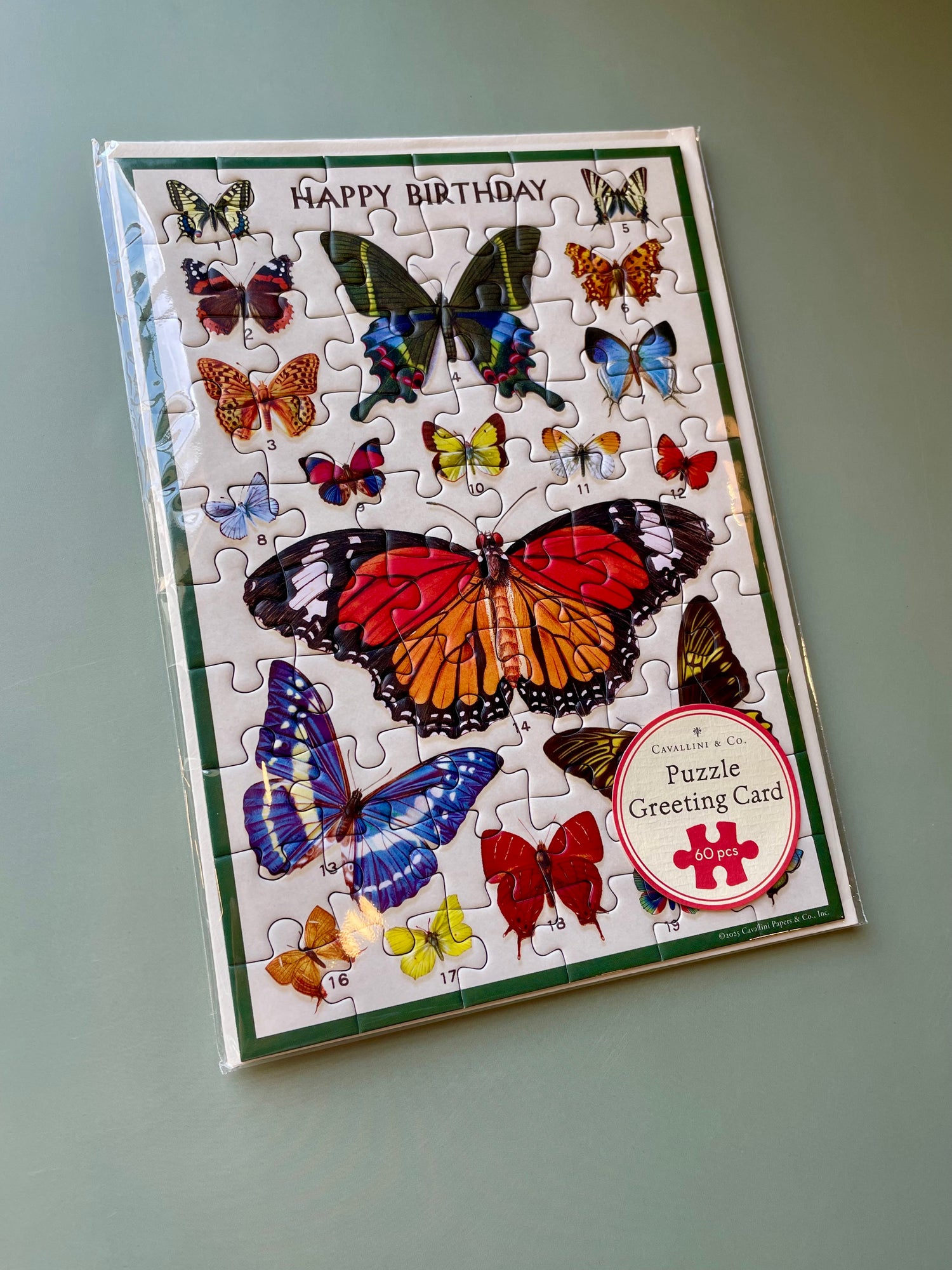 Happy Birthday Butterflies Puzzle Greeting Card