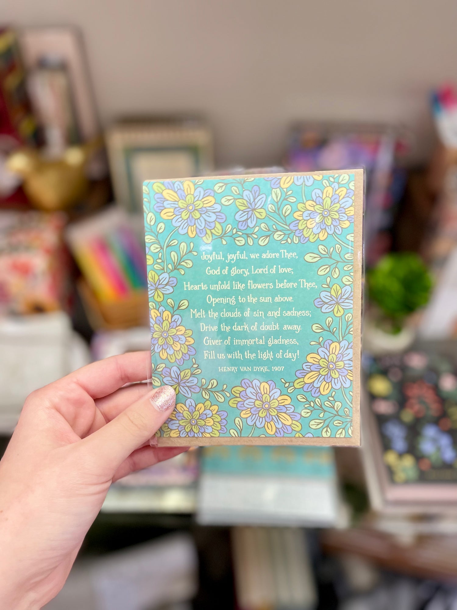 Little Things Joyful, Joyful We Adore Thee Greeting Card