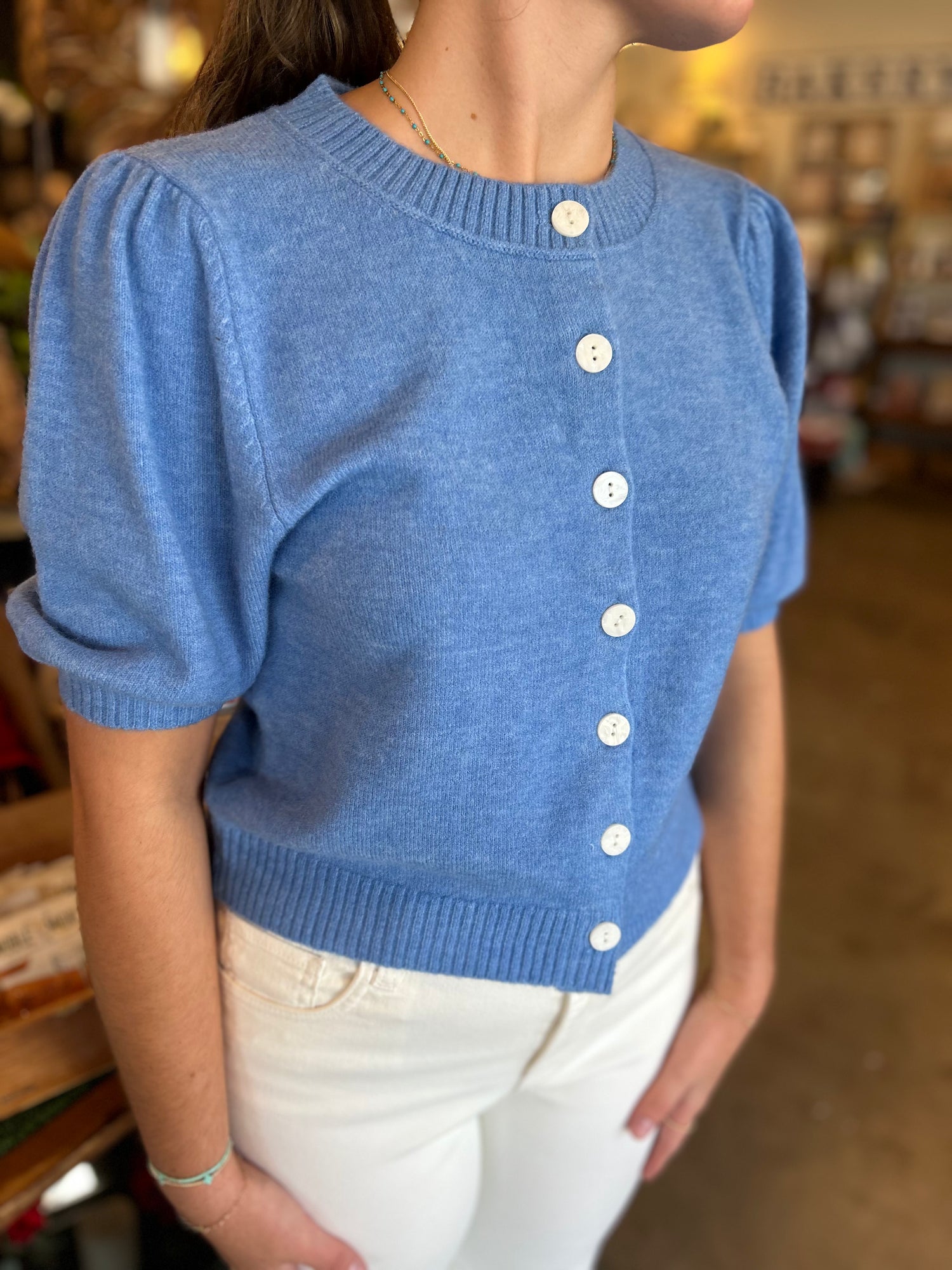 Puff Sleeve Cardigan