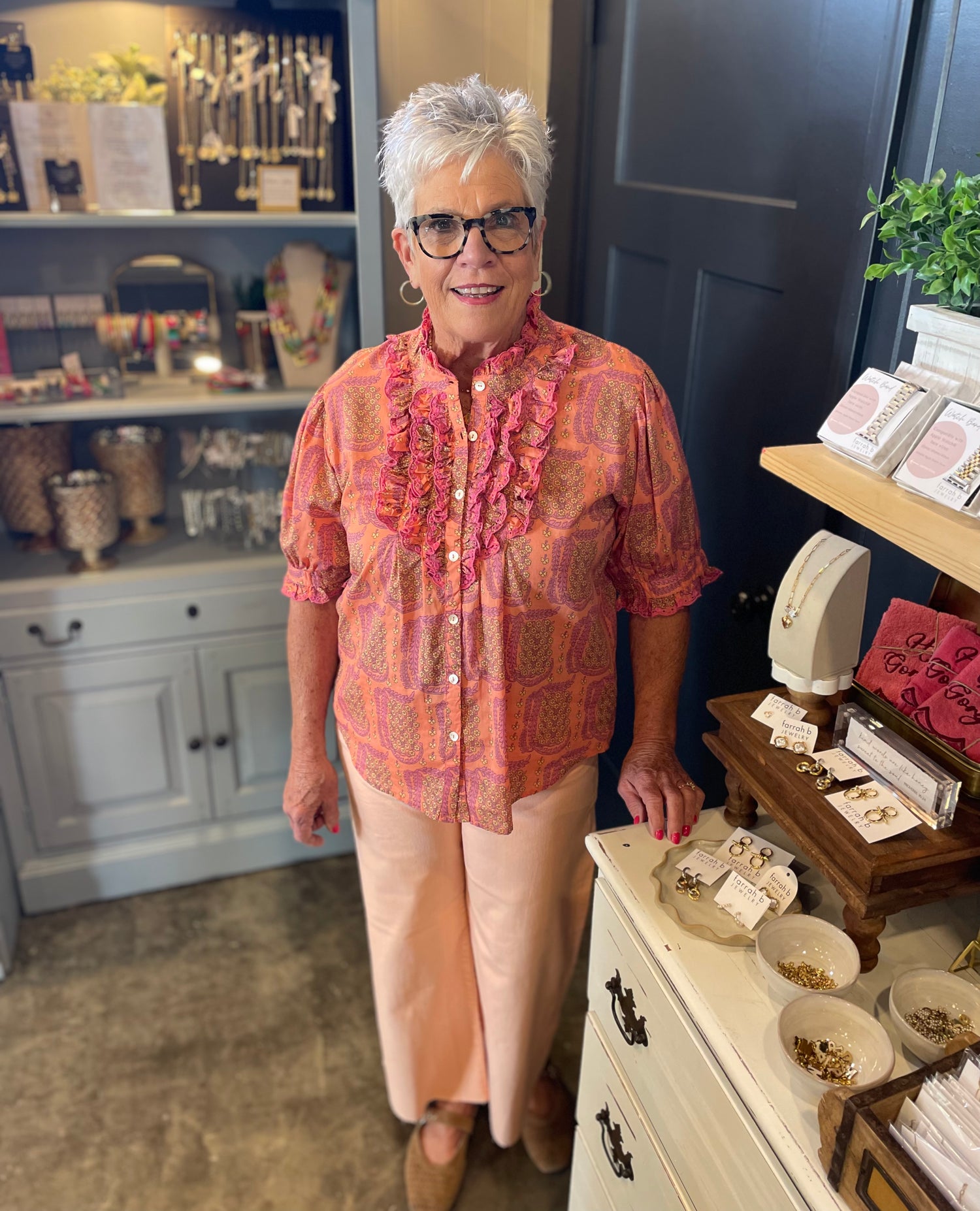 Eyelet Ruffled Shirt