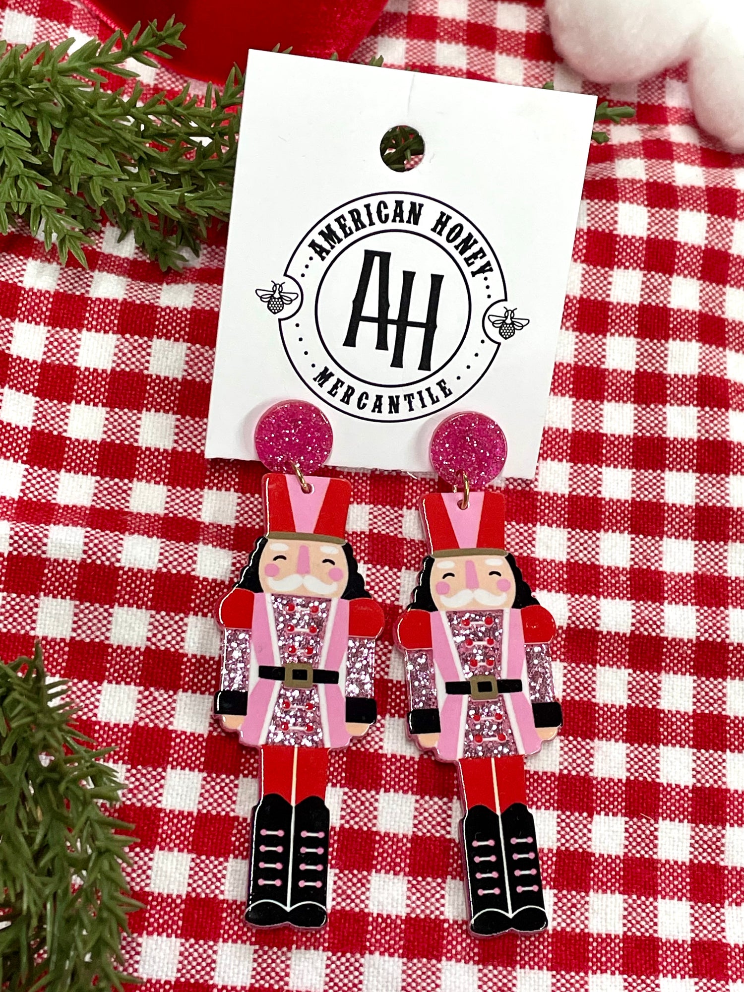 Pink Nutcracker Earring