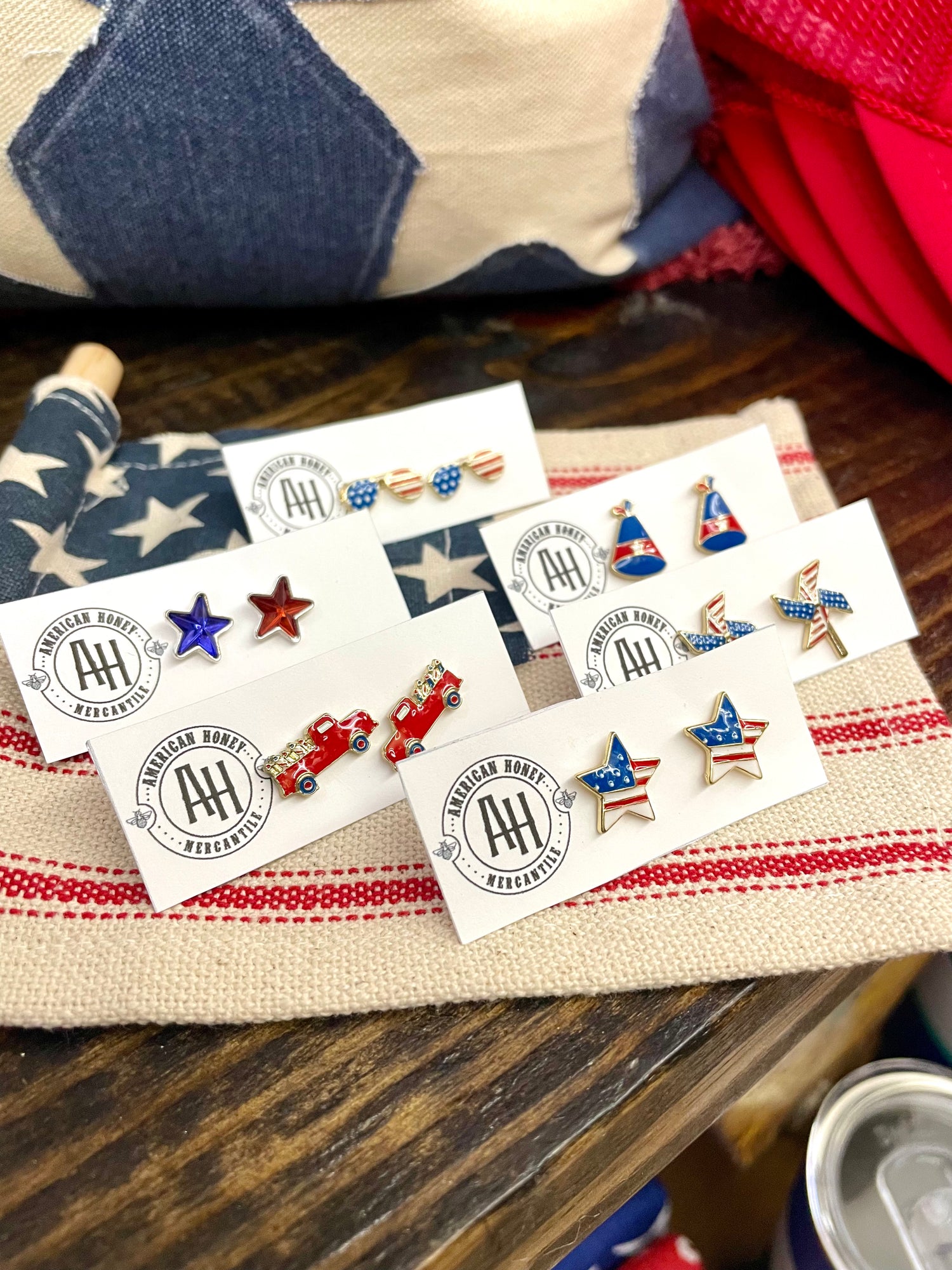 USA Stud Earring