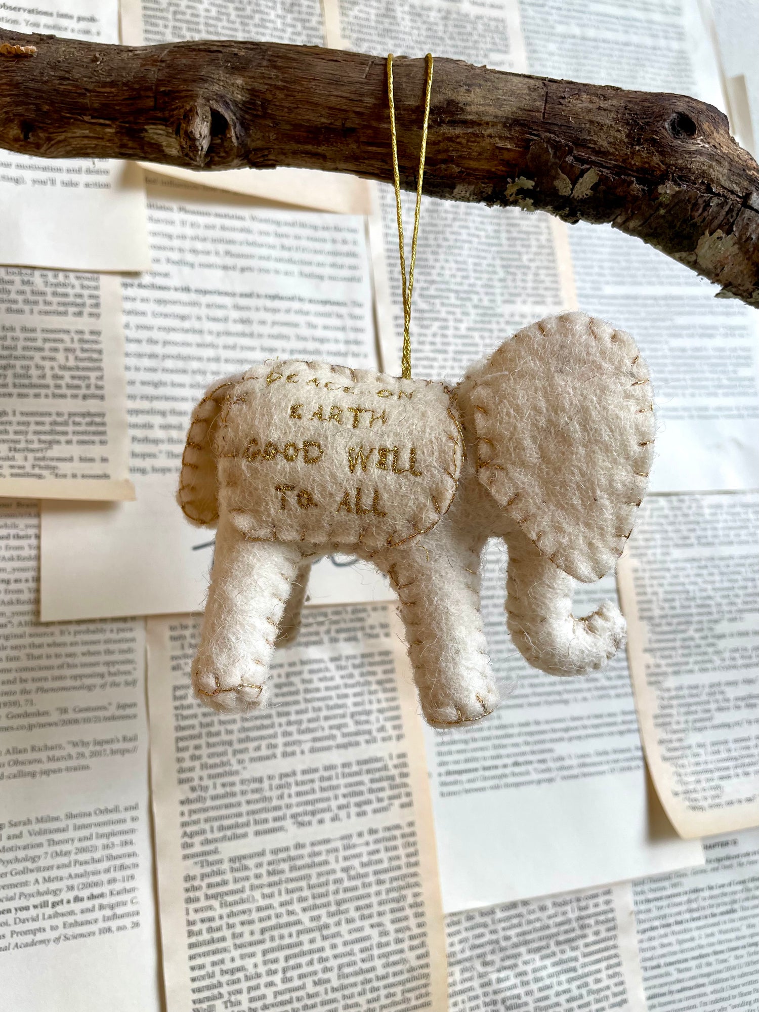Ornament Felt Elephant