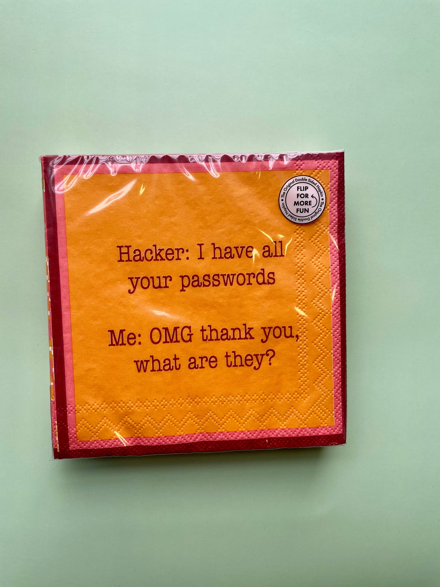 Drinks on Me Cocktail Napkins : Hacker