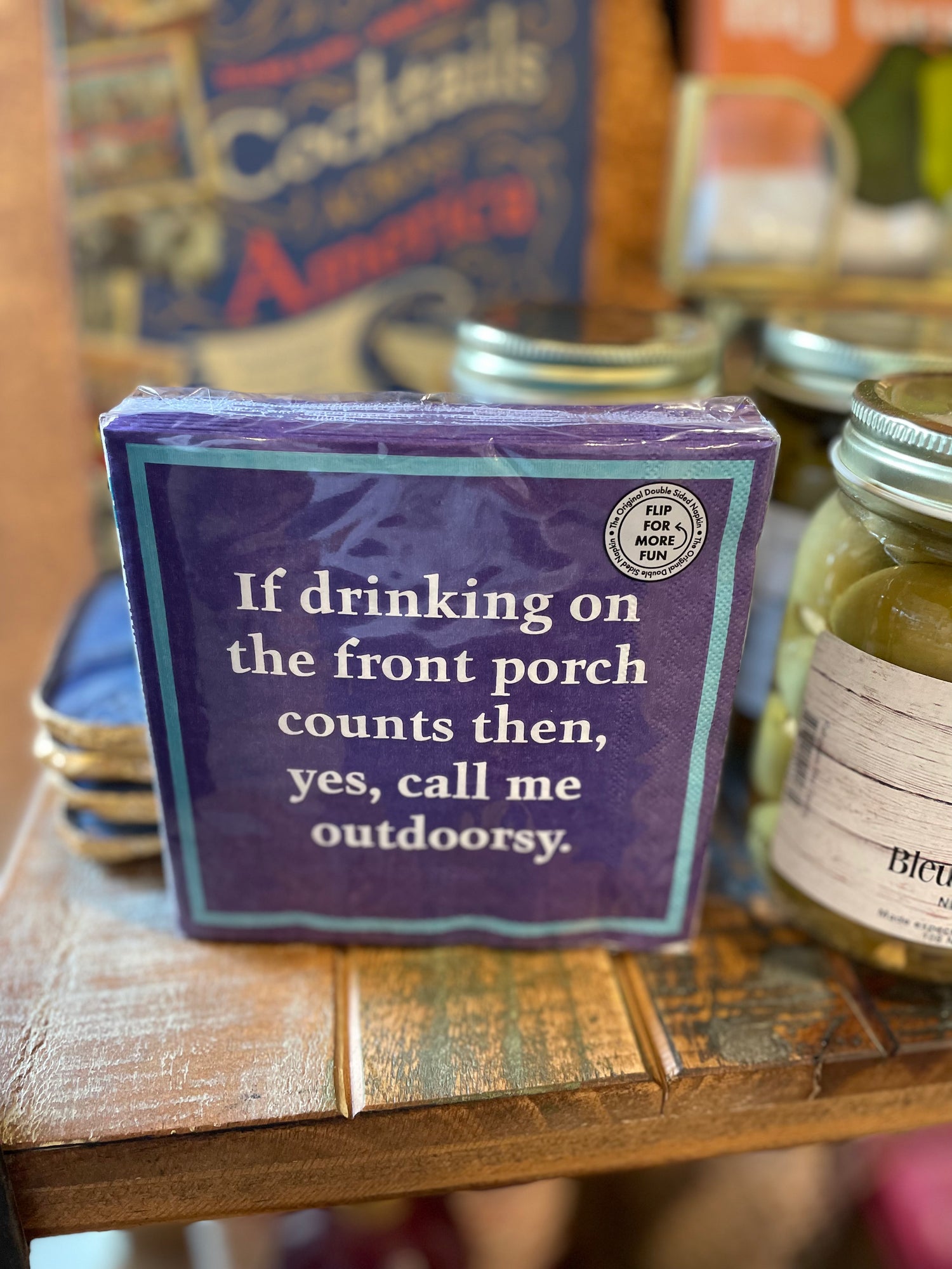 Drinks on Me Cocktail Napkins : Outdoorsy