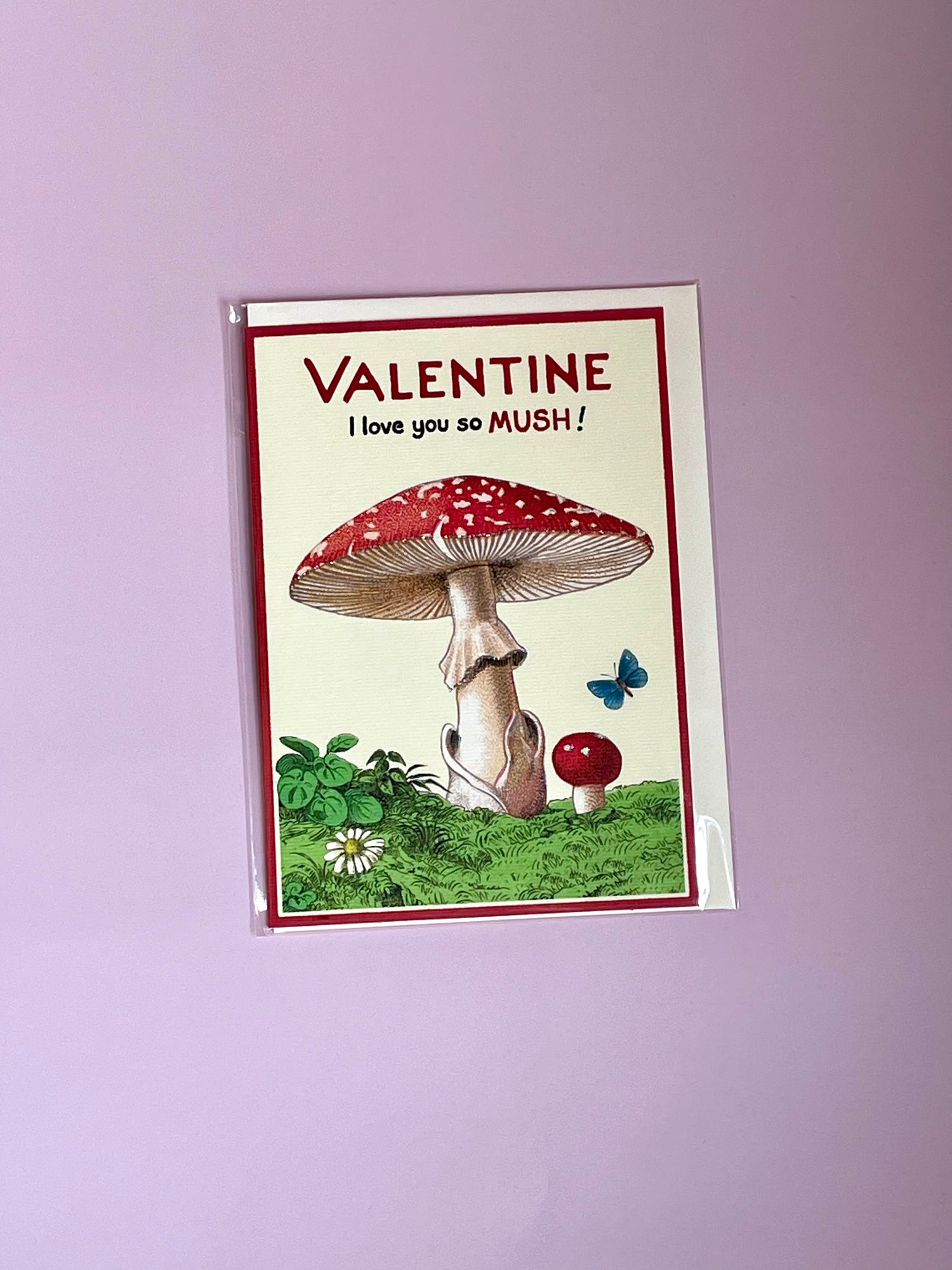 Valentine Mushroom Greeting Card