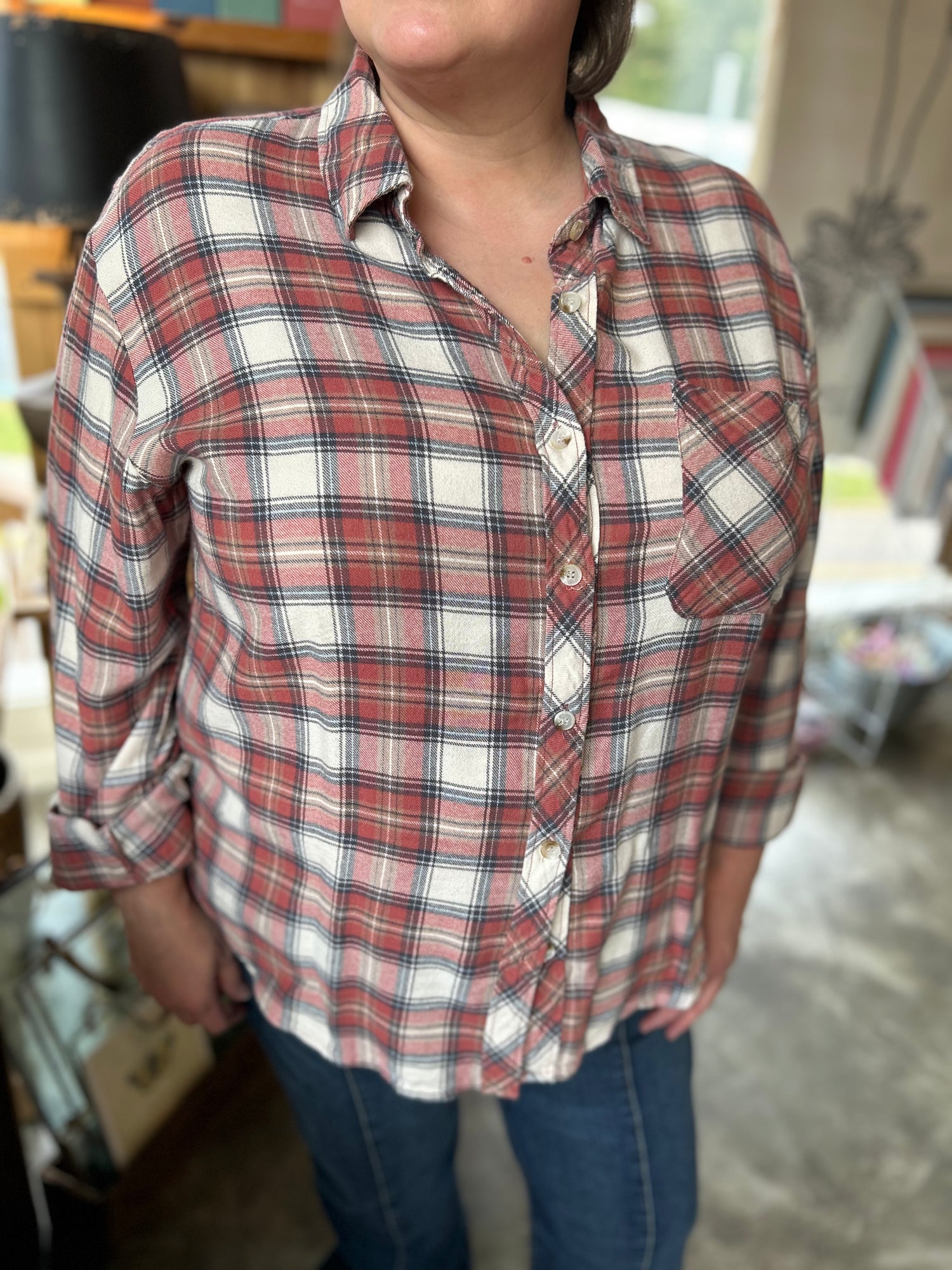 Plaid Flannel Top