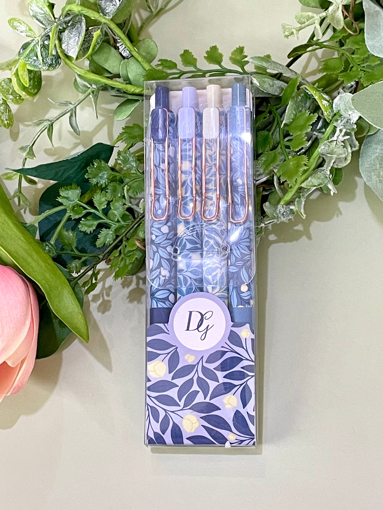 Pen Set French Blue Floral Daily Grace Co