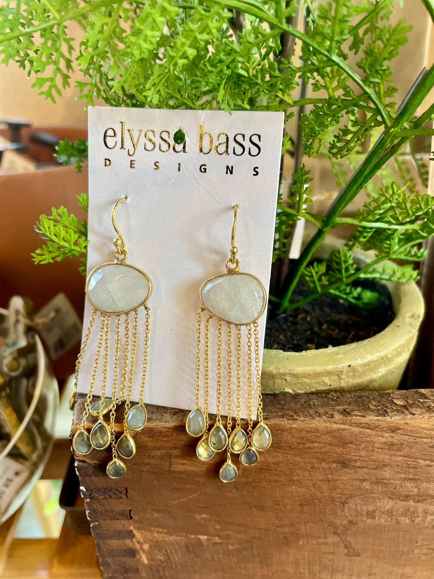 EBass Dreamcatcher Earring  E954 Moonstone and Lab