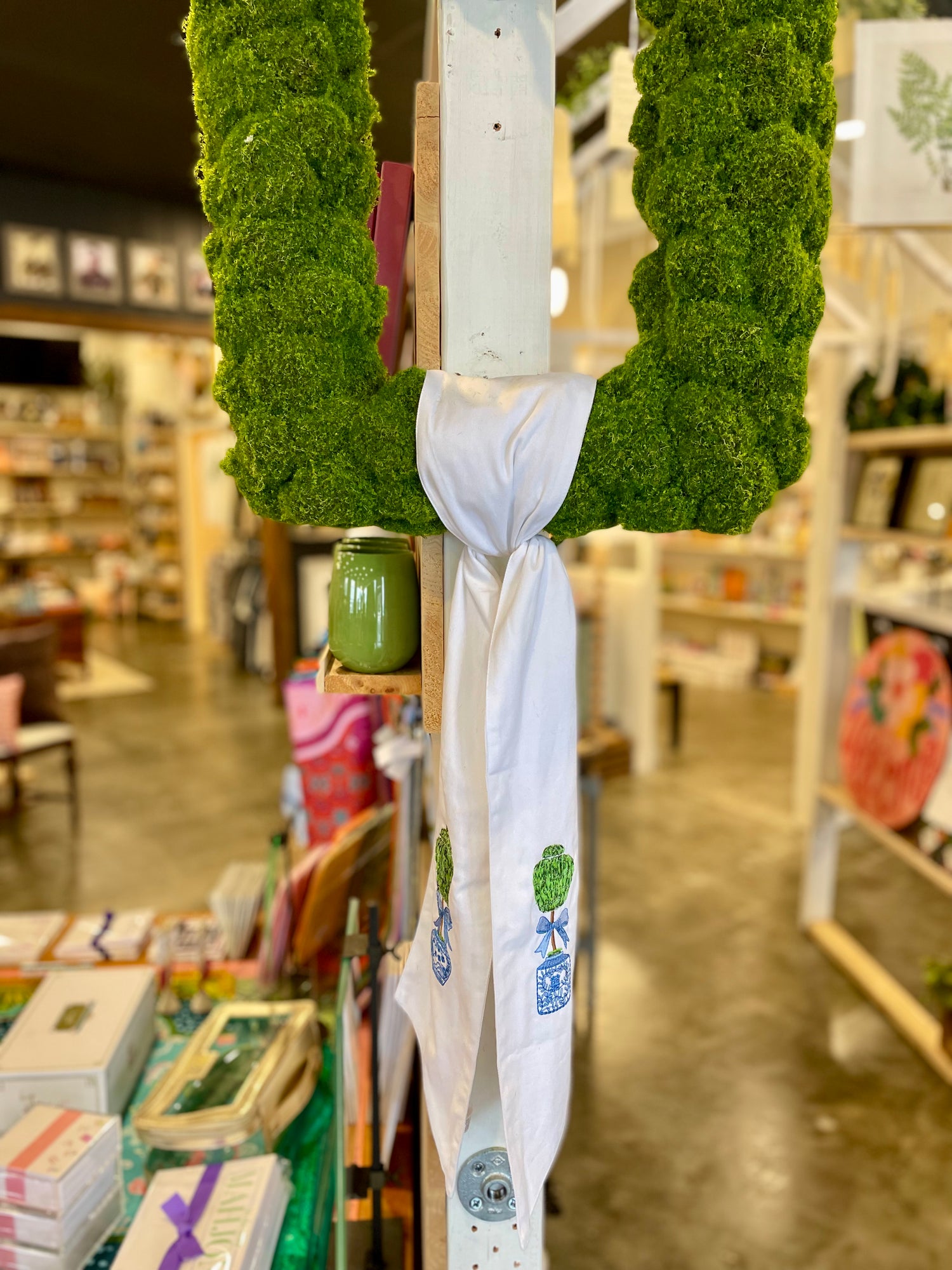 Topiaries Wreath Sash
