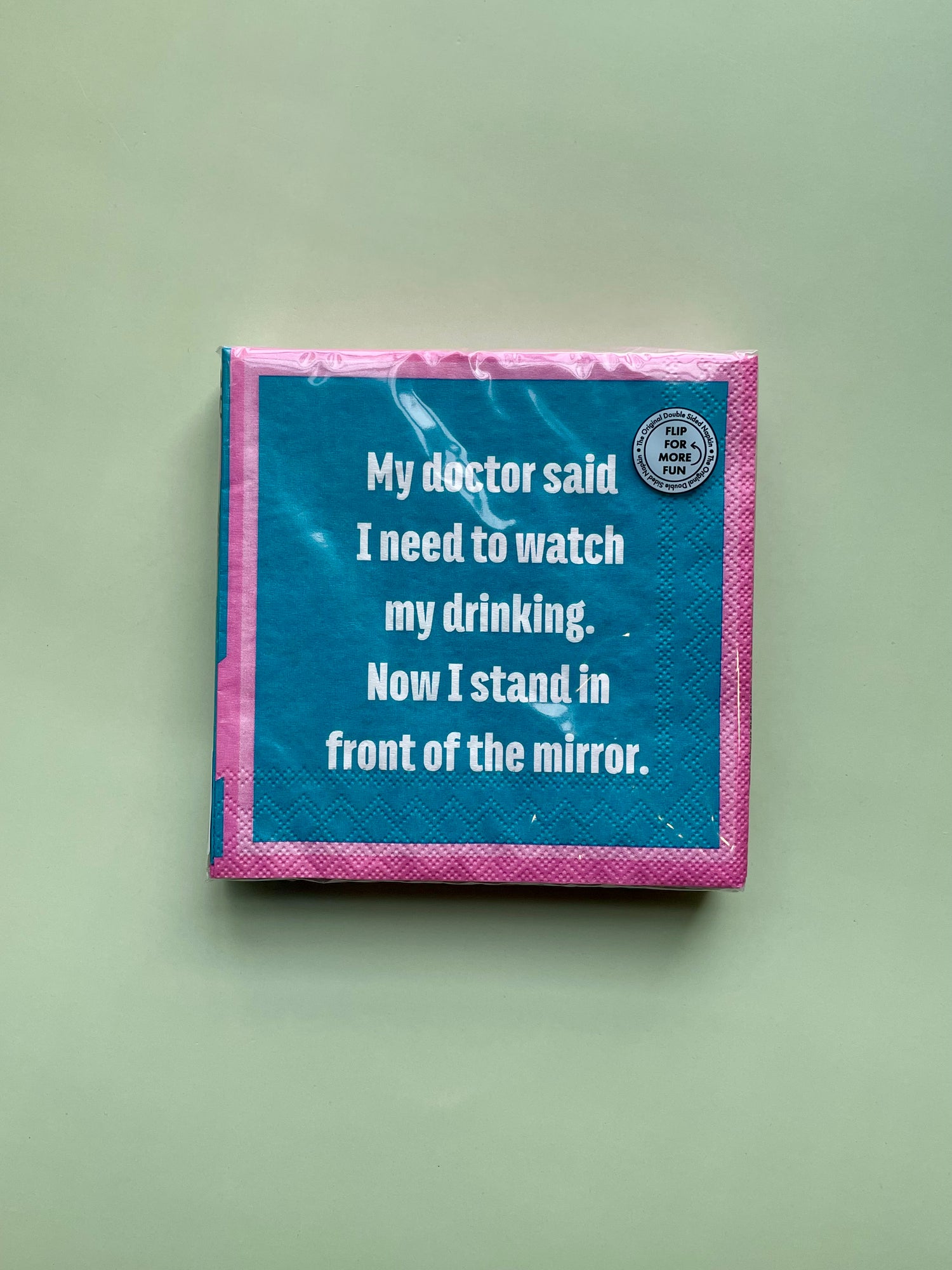 Drinks on Me Cocktail Napkins : Mirror