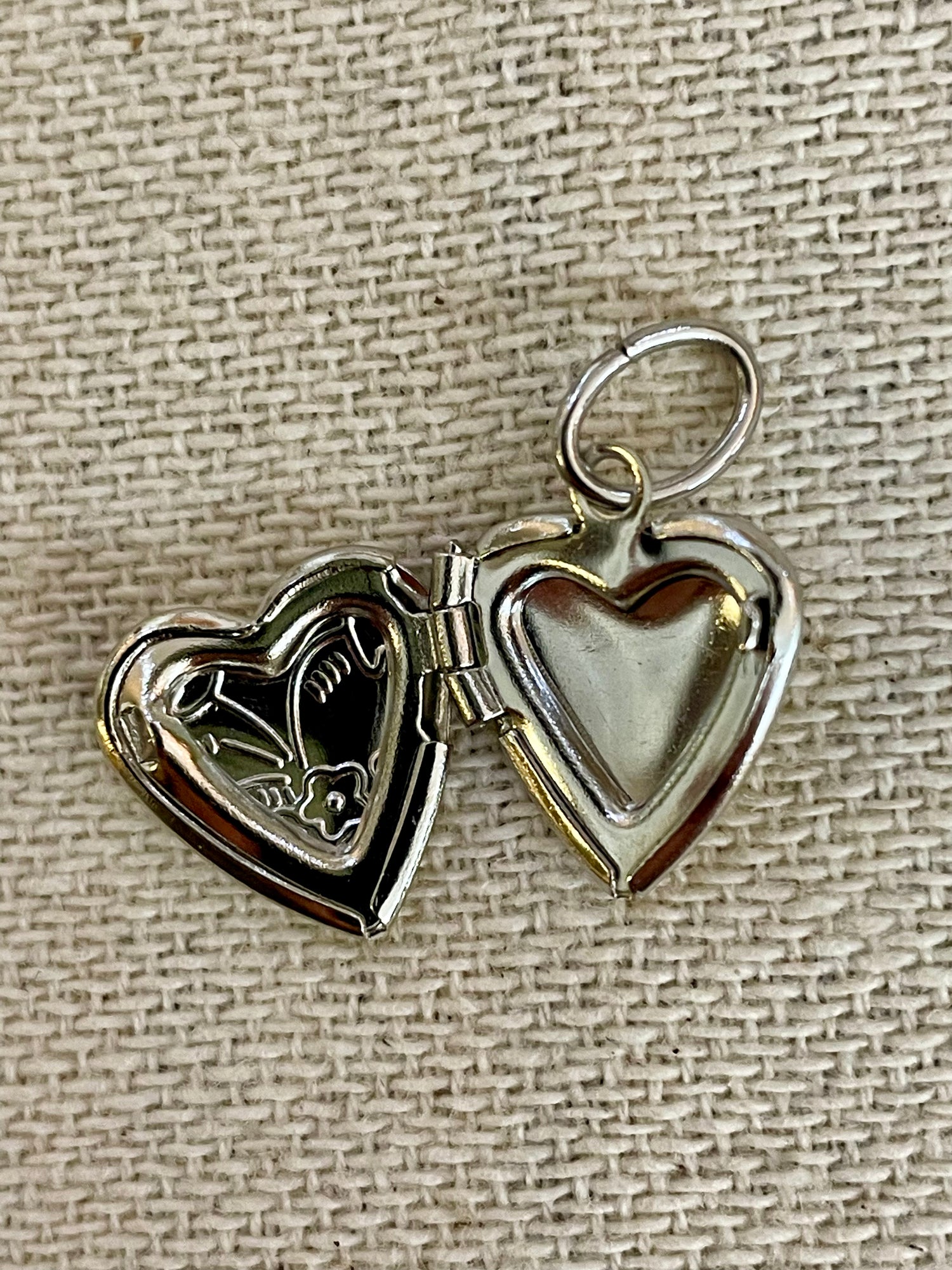 Locket Silver Heart Charm