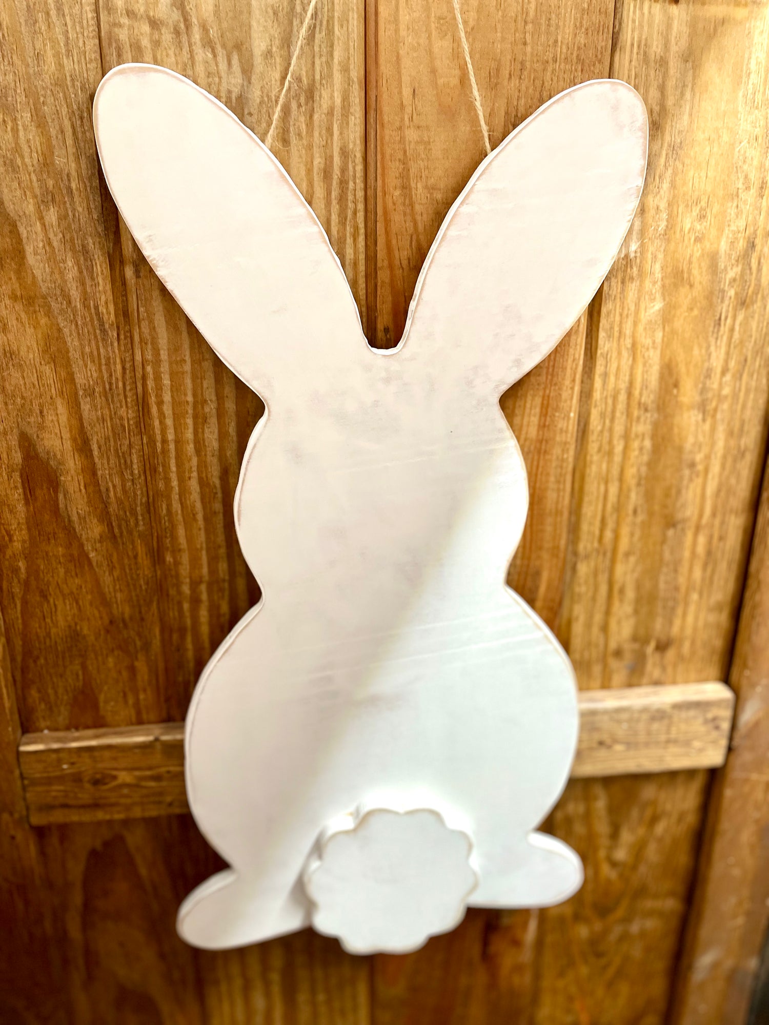 Door Hanger Bunny Solid White TimberMills