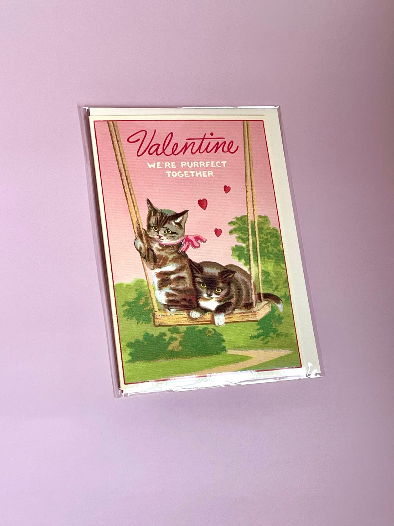 Valentine Cat Greeting Card